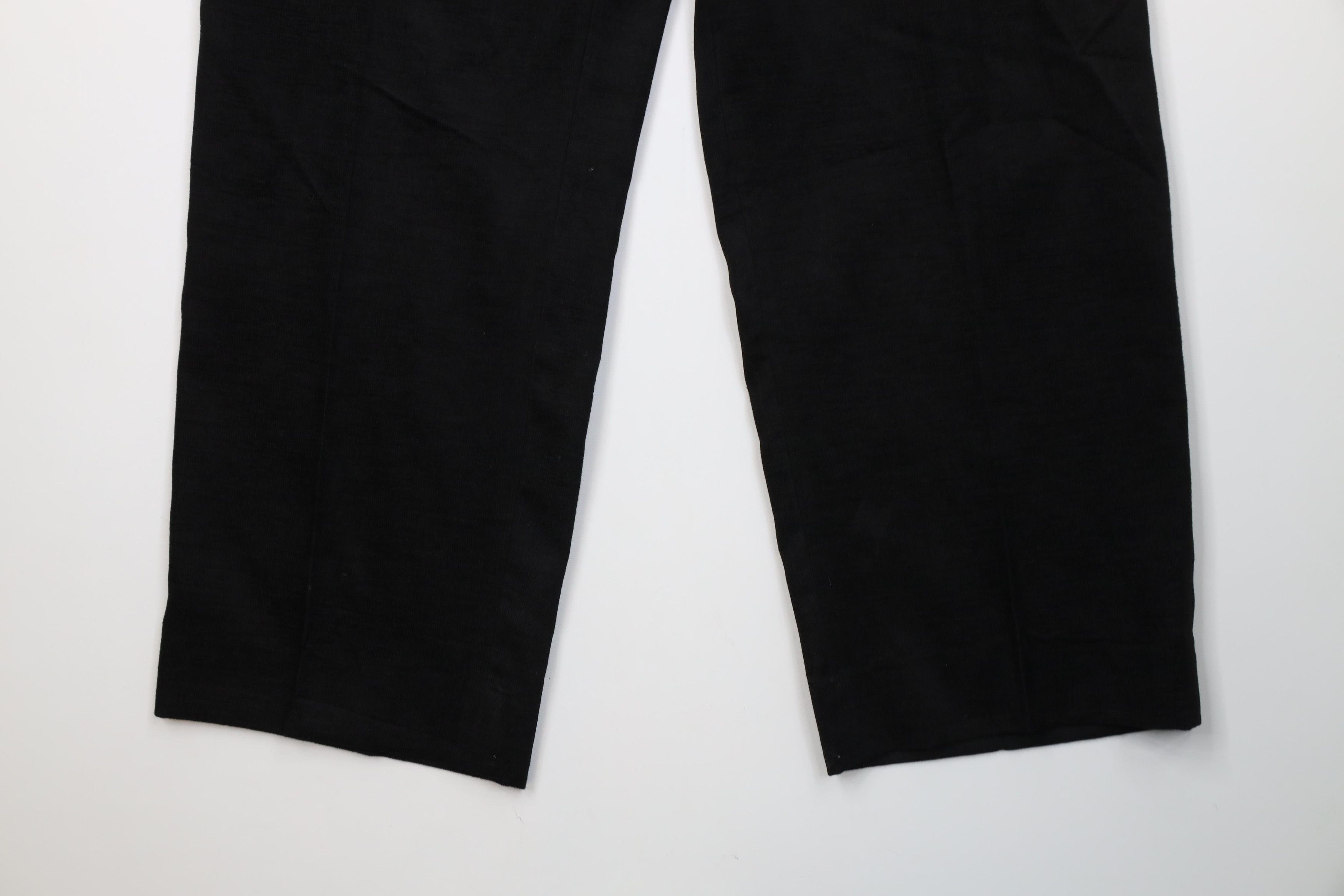 Vintage Vintage 90s Y2K Streetwear Corduroy Wide Leg Pants Black Size US 38 / EU 54 - 4 Thumbnail