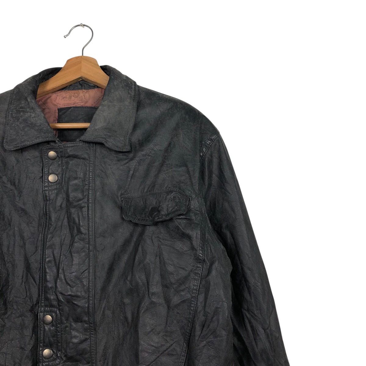 Japanese Brand 📌Vintage Biker Leather Jacket Issey Miyake Size US L / EU 52-54 / 3 - 7 Thumbnail
