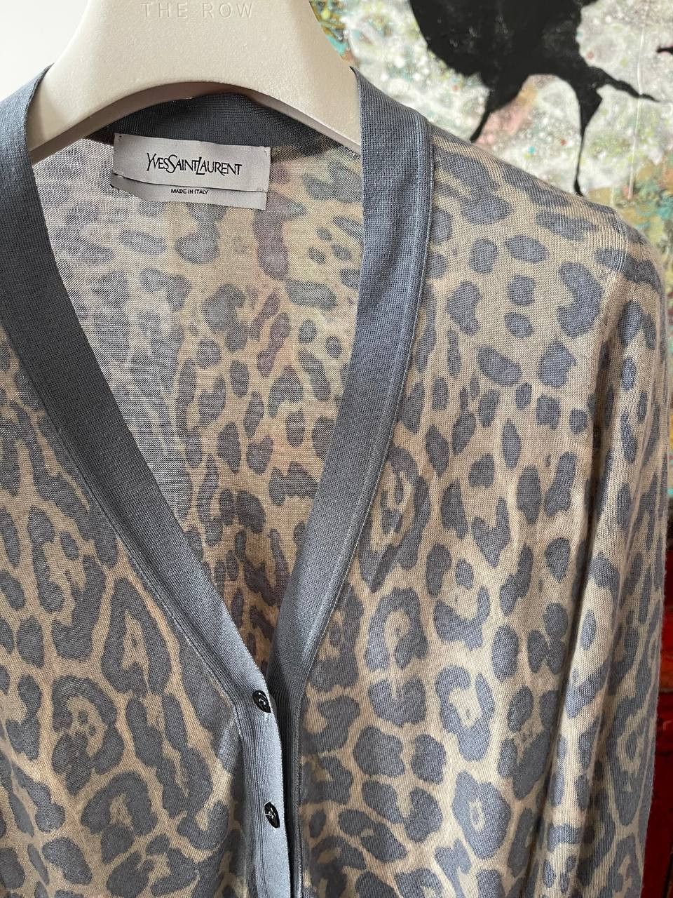 Yves Saint Laurent Yves Saint Laurent Leopard Cashmere Cardigan Size S / US 4 / IT 40 - 2 Thumbnail