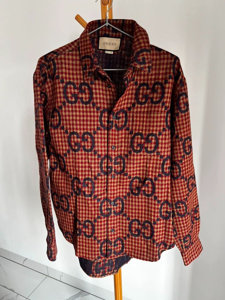 ジャケット GUCCI RED WOOL CASUAL JACKET DEFECTIVE) GUCCI Red White Blue Trim Wool & Contrast Coat