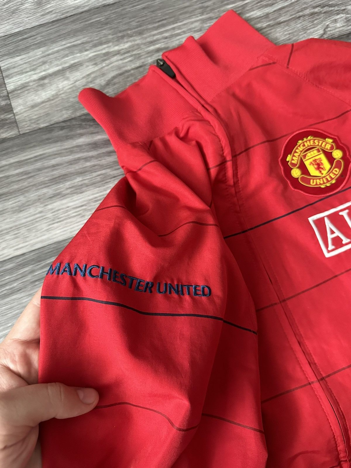 Nike Nike Manchester United 2008-2009 Vintage Red Track Jacket Size US L / EU 52-54 / 3 - 4 Thumbnail