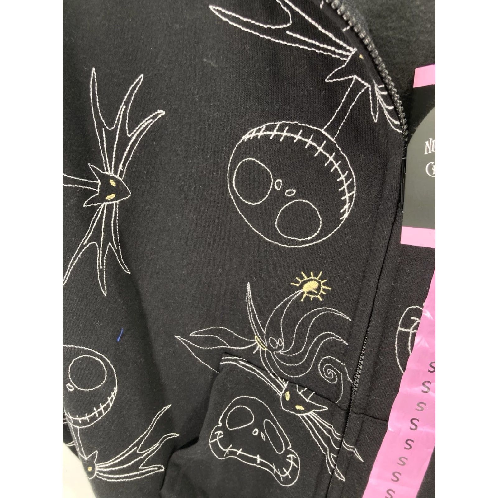 Disney Nightmare Before Christmas Disney Hoodie Sweatshirt Women Small Black Full Zip Shirt Mature? Size S / US 4 / IT 40 - 4 Thumbnail