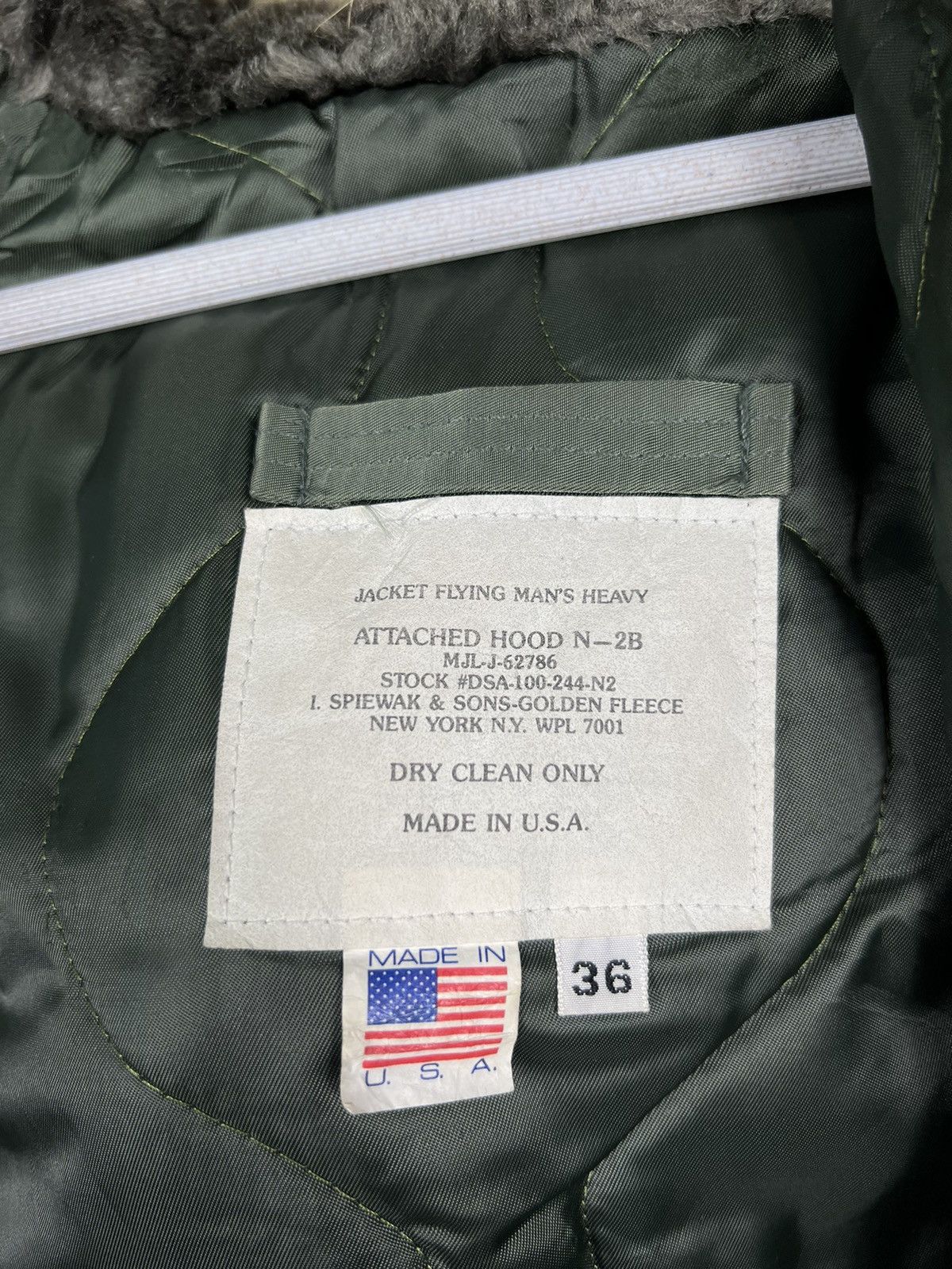 I. Spiewak And Sons 🔥 VINTAGE I SPIEWAK AND SONS N-2B ATTACHED HOOD BOMBER Size US S / EU 44-46 / 1 - 14 Thumbnail