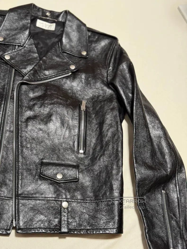 Saint Laurent Paris Saint Laurent Paris Black Biker Leather Jacket Blazer Size US M / EU 48-50 / 2 - 5 Thumbnail
