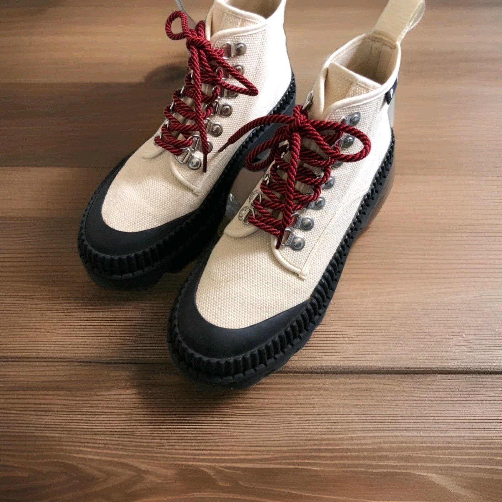 Proenza Schouler Proenza Schouler 30 MM Canvas Hiking Boots sz. 37 Size US 6.5 / IT 36.5 - 4 Thumbnail