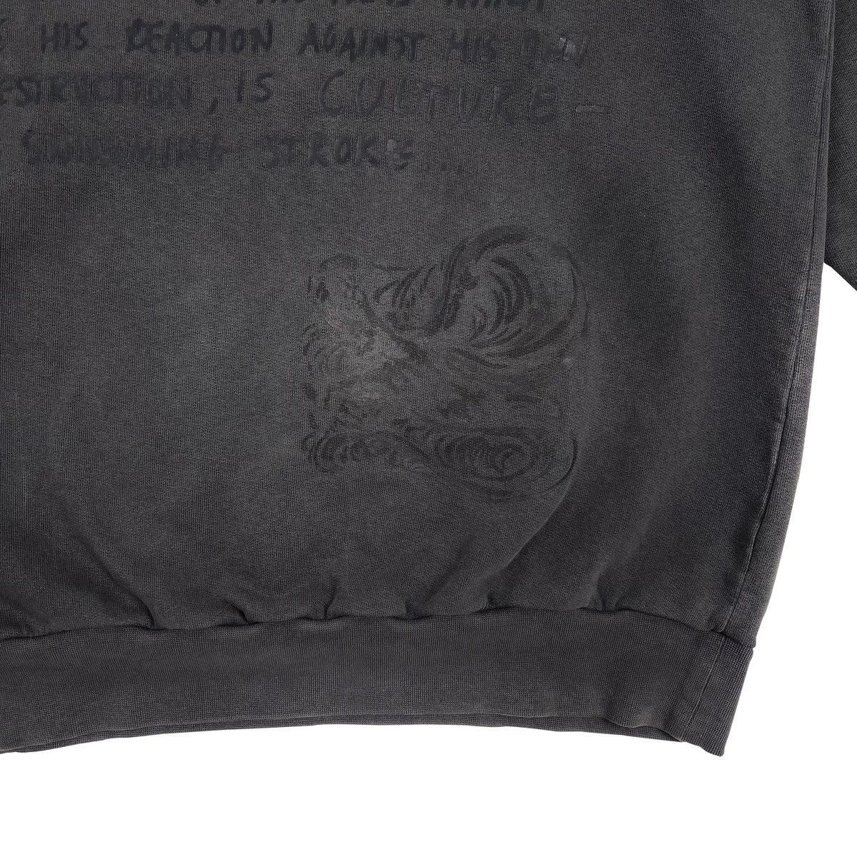 Raf Simons AW04 “Waves” Shipwreck Poem Printed Sweatshirt Size US M / EU 48-50 / 2 - 5 Thumbnail