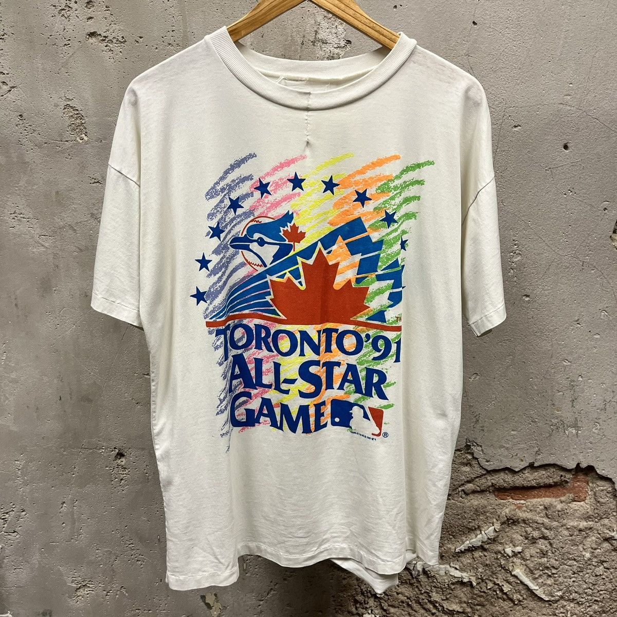 MLB Vintage 90s MLB Toronto Canada 1991 All Stars Game Tee Size US XL / EU 56 / 4 - 1 Thumbnail