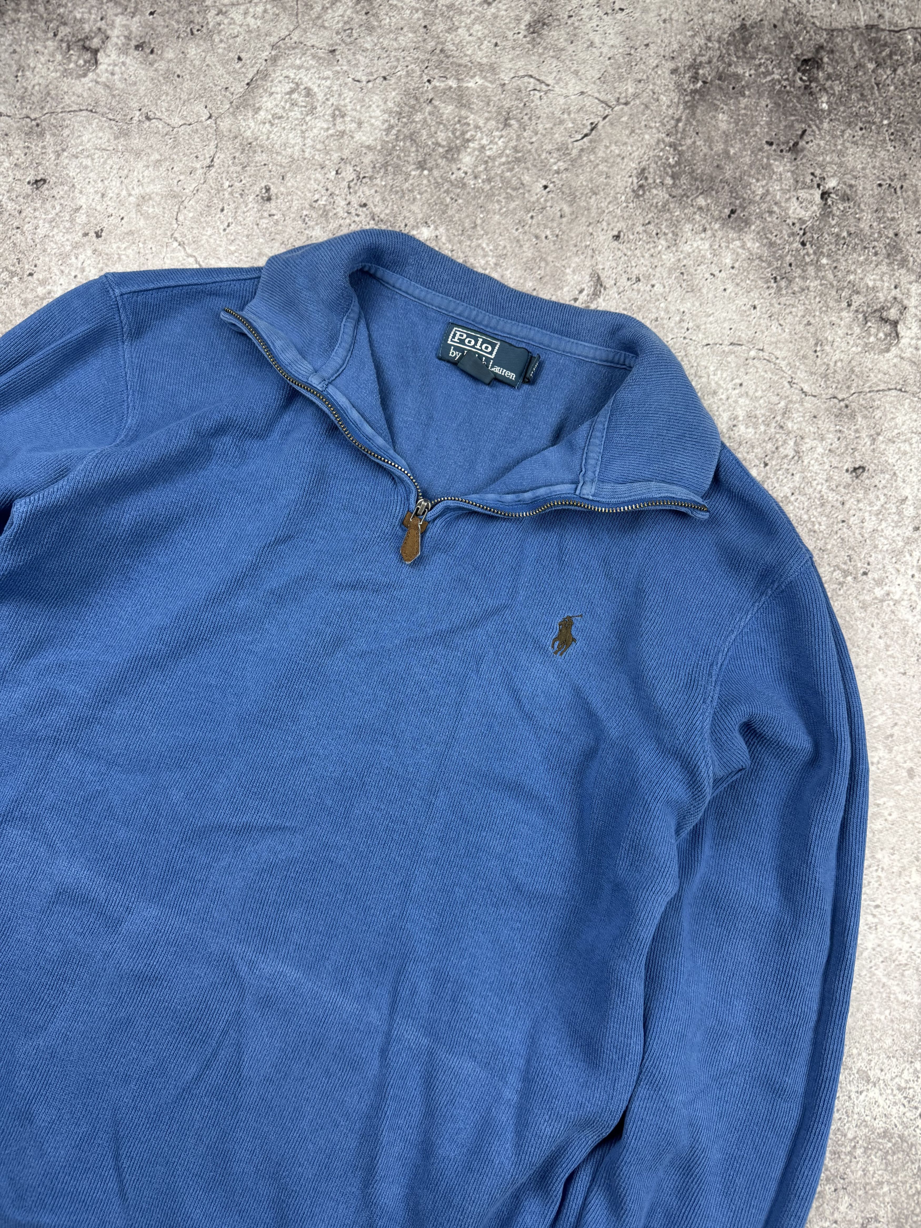 Polo Ralph Lauren × Vintage Vintage Polo Ralph Lauren 1/4 Zip Sweater Brown pony Size US M / EU 48-50 / 2 - 2 Thumbnail