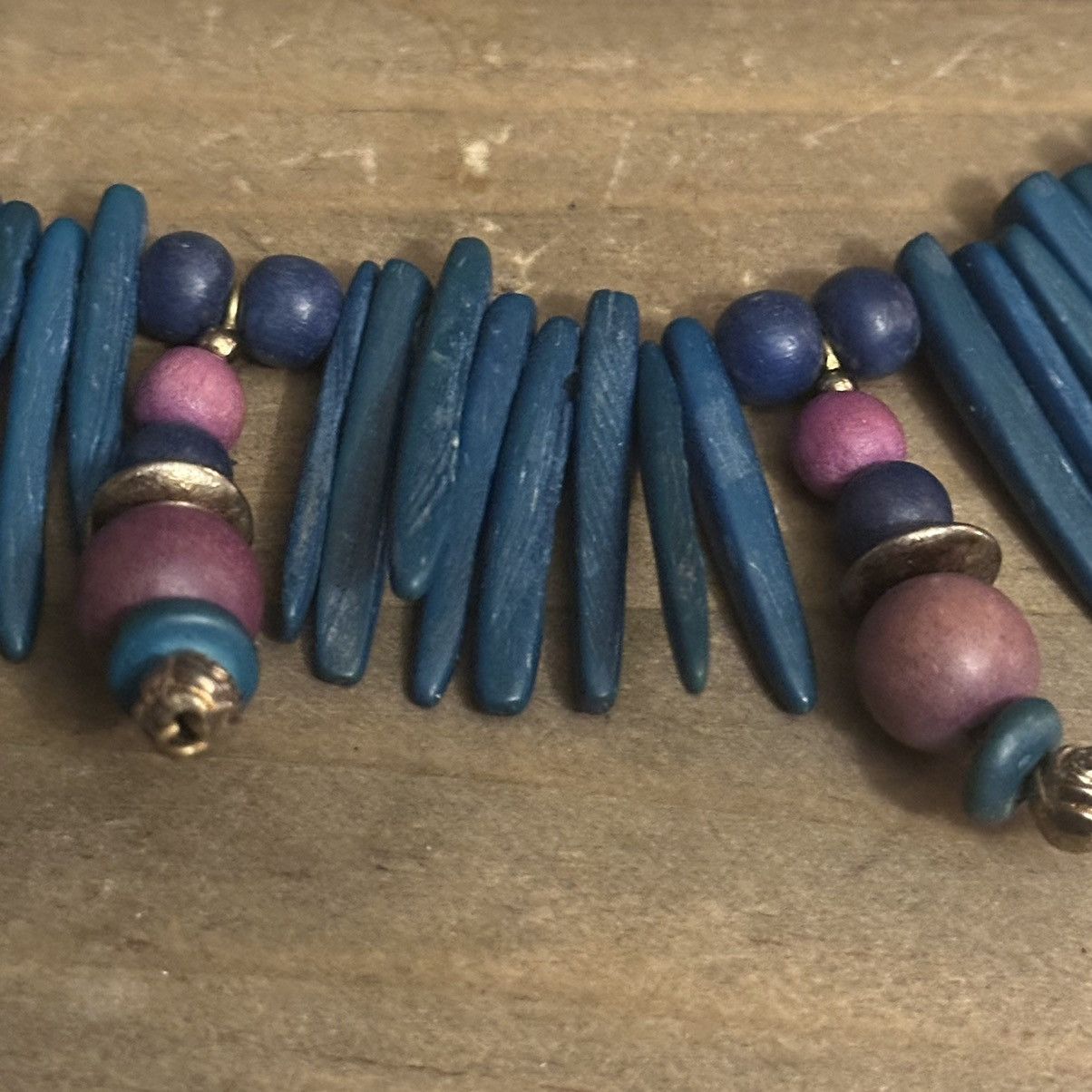 Vintage Vintage wooden bead tribal necklace Size ONE SIZE - 2 Thumbnail