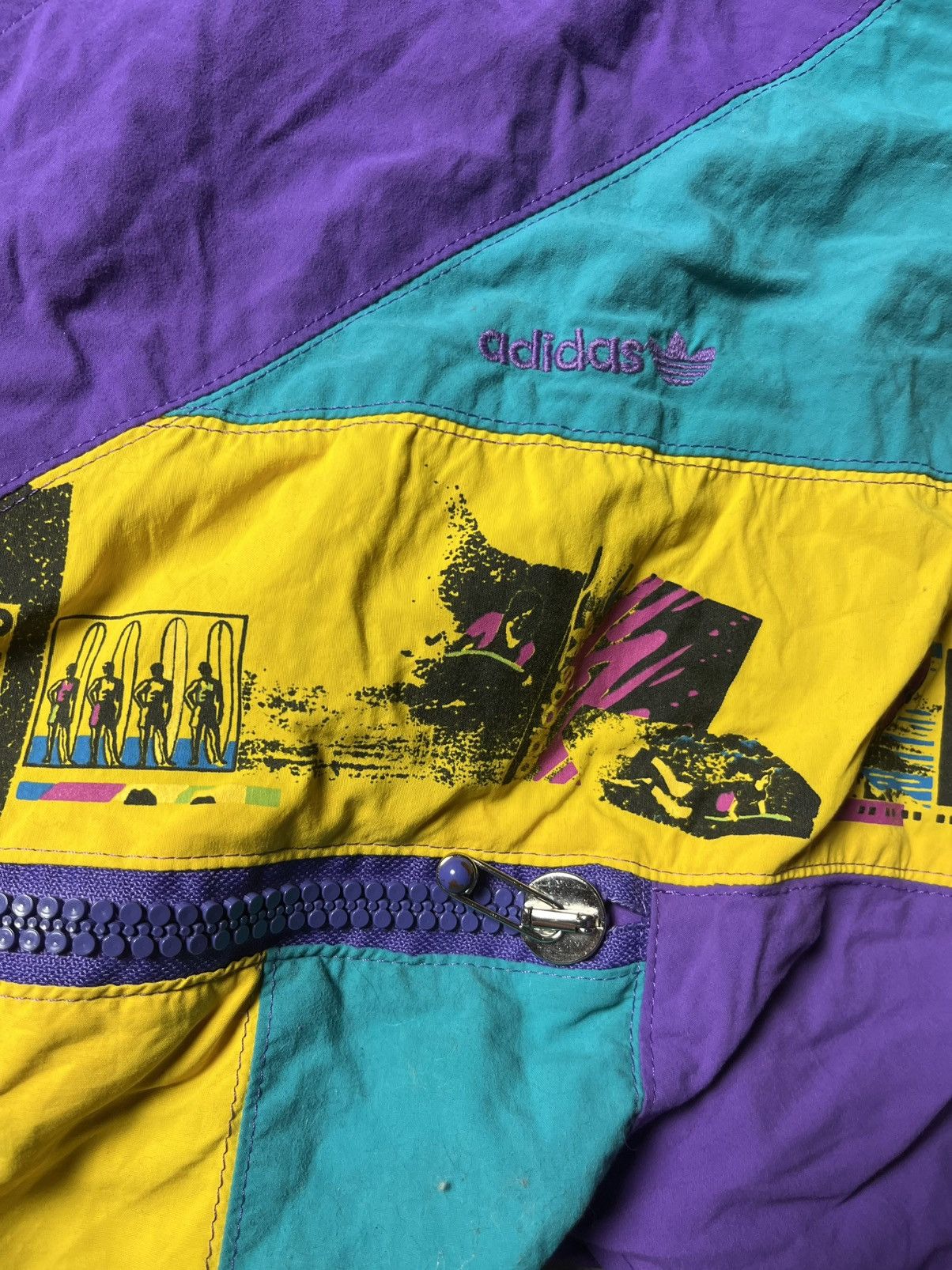 Adidas Vintage Adidas Body Surf Windbreaker jacket 80s size XL Size US XL / EU 56 / 4 - 4 Thumbnail