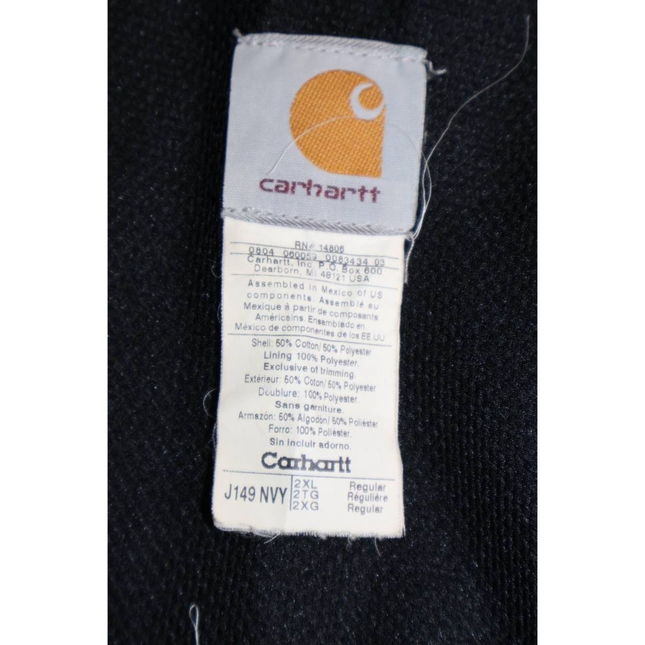 Carhartt Vintage Carhartt J149 Full Zip Work Wear Hoodie Jacket Size US XXL / EU 58 / 5 - 3 Thumbnail