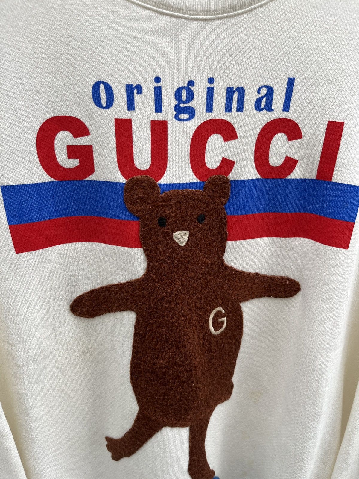 Gucci Gucci Bear Ivory Oversized Sweatshirt Size US M / EU 48-50 / 2 - 5 Thumbnail