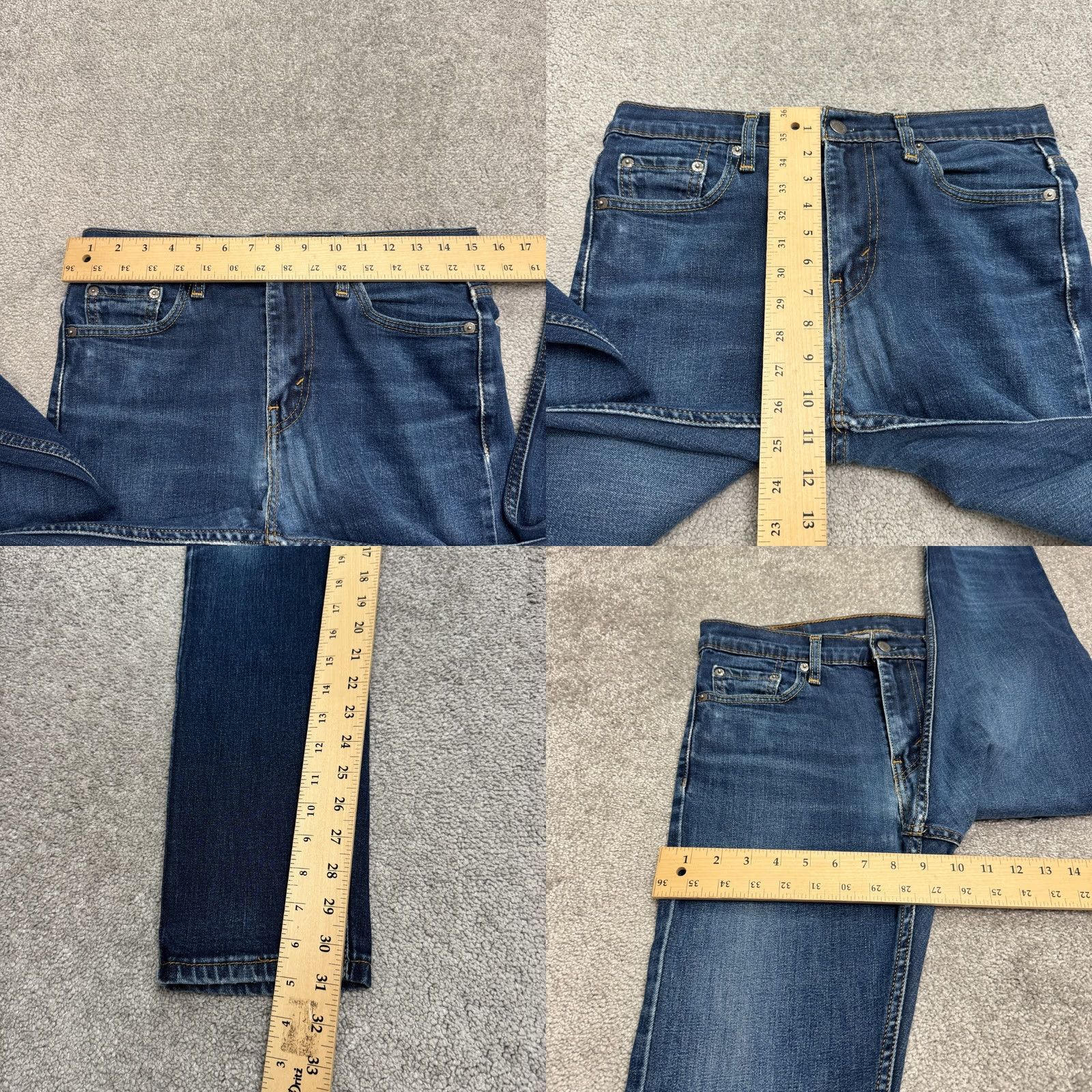 Levi's Levi's 510 Skinny Jeans Mens 30x32 Blue Dark Wash Cotton Stretch Casual Denim Pants Size US 34 / EU 50 - 9 Thumbnail