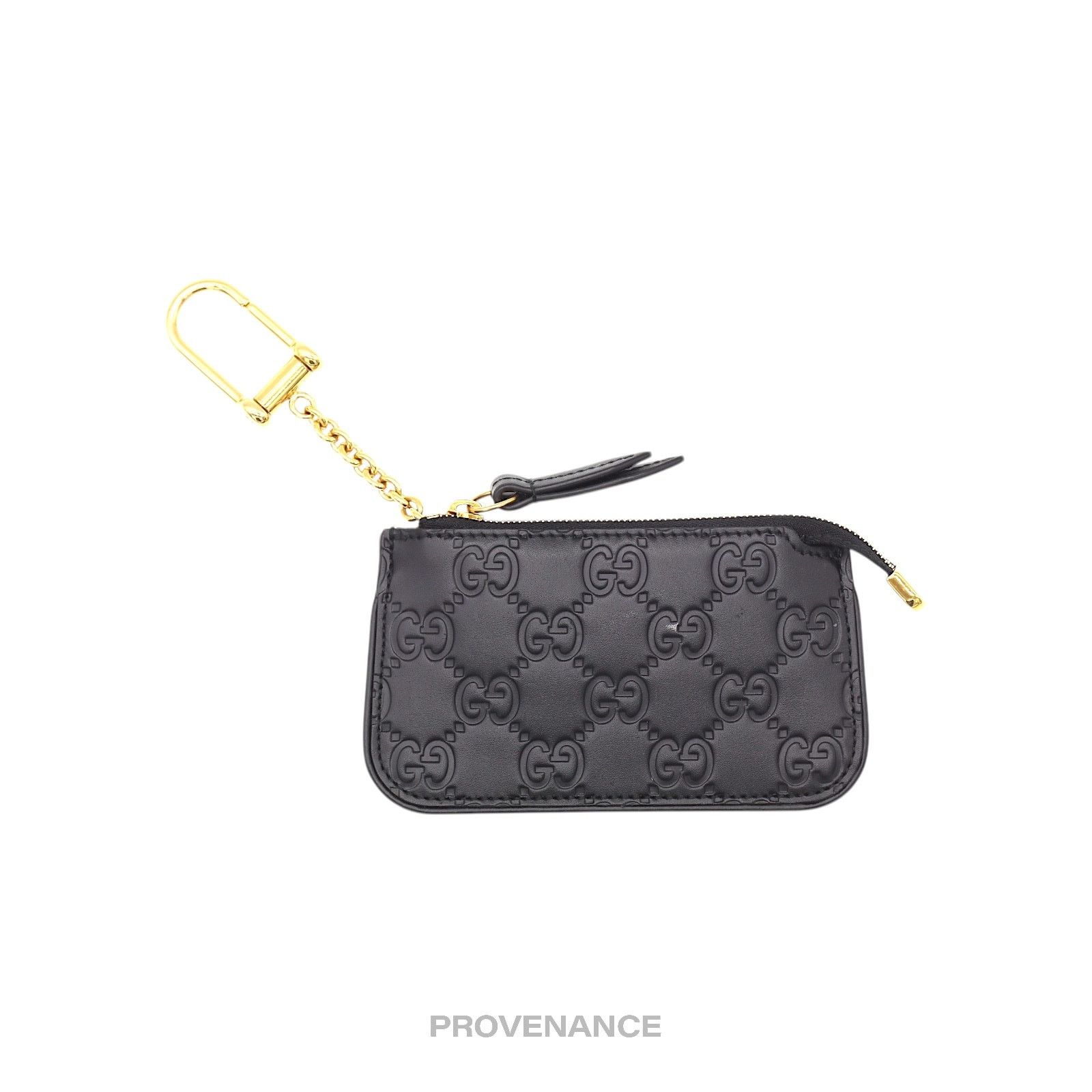 Gucci 🔴 Gucci Key Pouch Cles - Black GG Guccissima Leather Size ONE SIZE - 2 Thumbnail