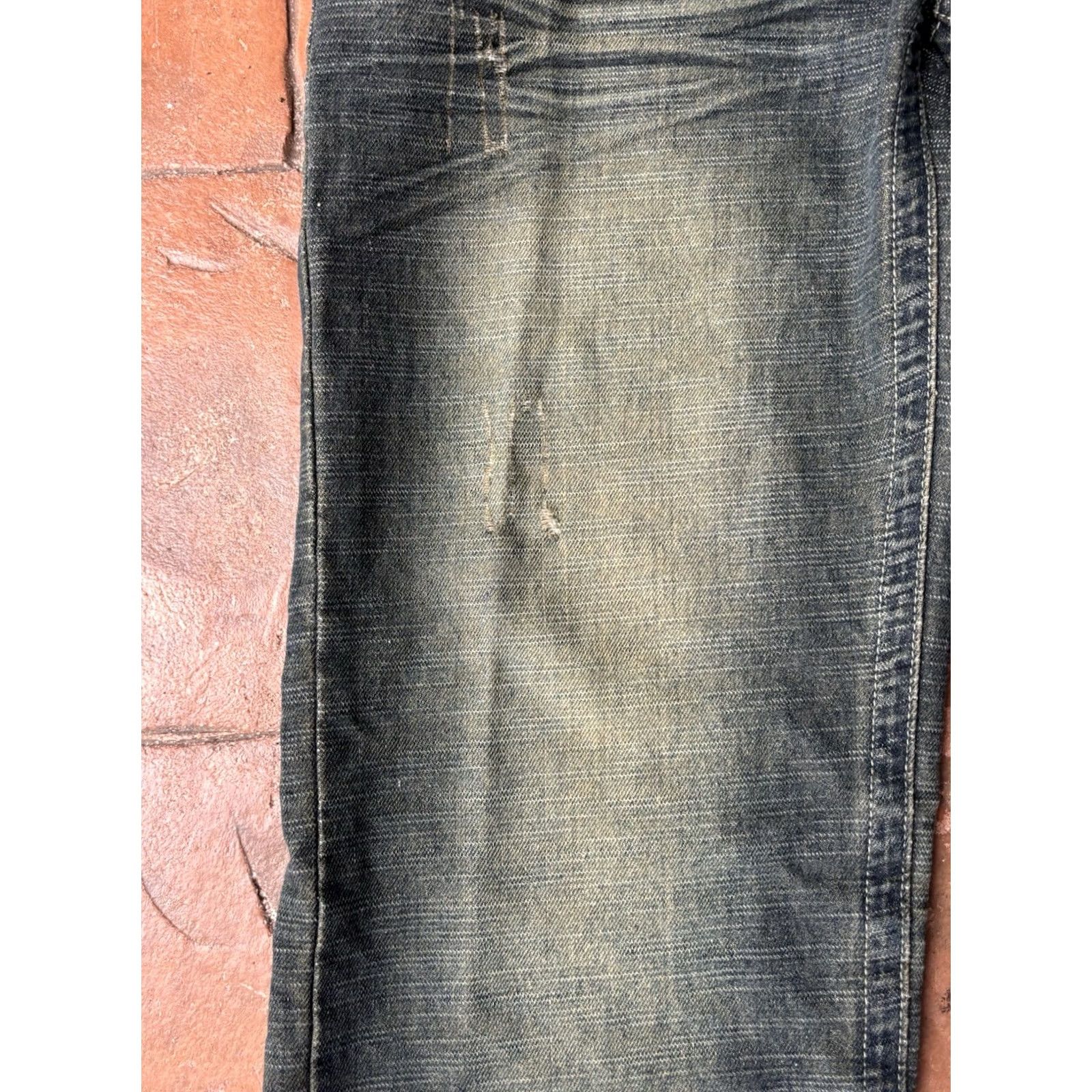 Vintage VINTAGE Fusai Baggy Jeans Men’s 34x32 Distressed Grunge Skater Wide-Leg 34 32 Black Cotton Embroidered Medium Mens Size US 34 / EU 50 - 7 Thumbnail