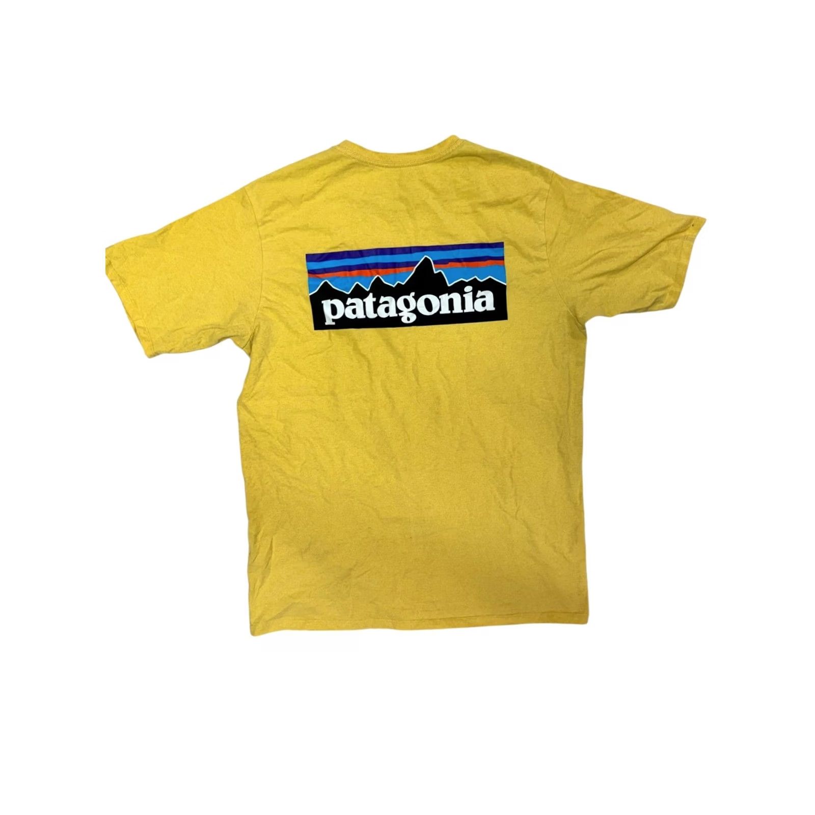 Patagonia VINTAGE Patagonia Responsibili-Tee Mens M Medium Yellow Short Sleeve Graphic Logo Size US 31 - 2 Thumbnail