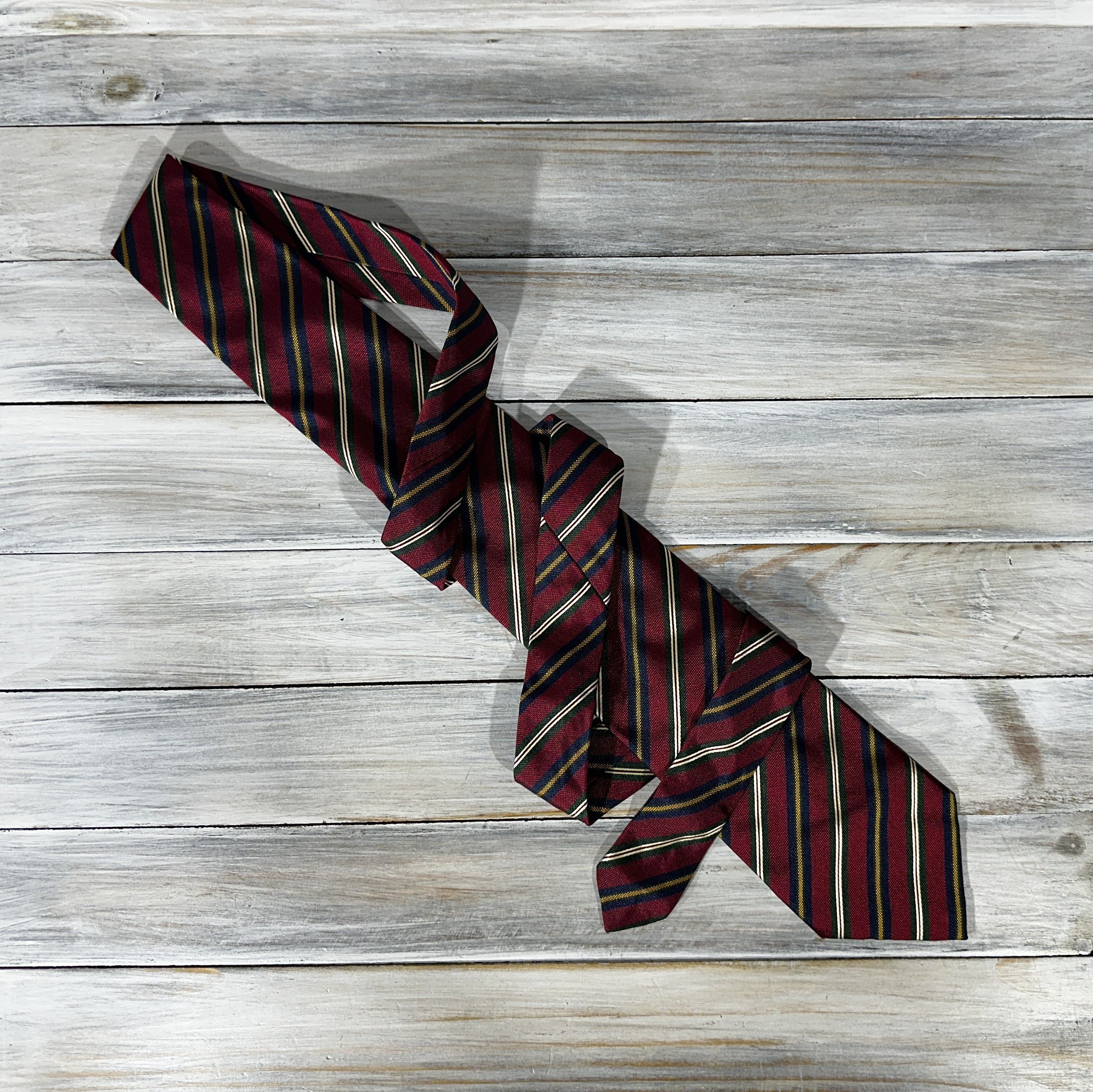 Aquascutum AQUASCUTUM Of London Made In England Silk Striped Tie Luxury Size ONE SIZE - 13 Thumbnail
