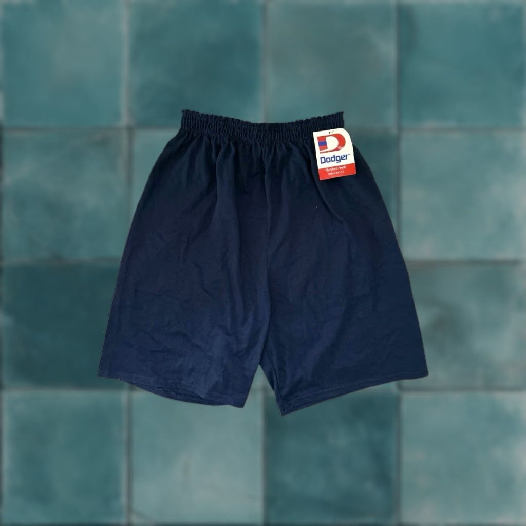 Vintage VINTAGE Dodger Gym Shorts Mens S Deadstock NWT 90s Made in USA Navy Blue 50/50 Athletic Size US 29 - 1 Thumbnail