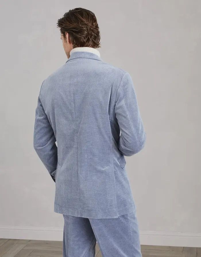 Brunello Cucinelli o1w1db10226 Suit Type Jacket in Dark Blue Size US L / EU 52-54 / 3 - 3 Thumbnail