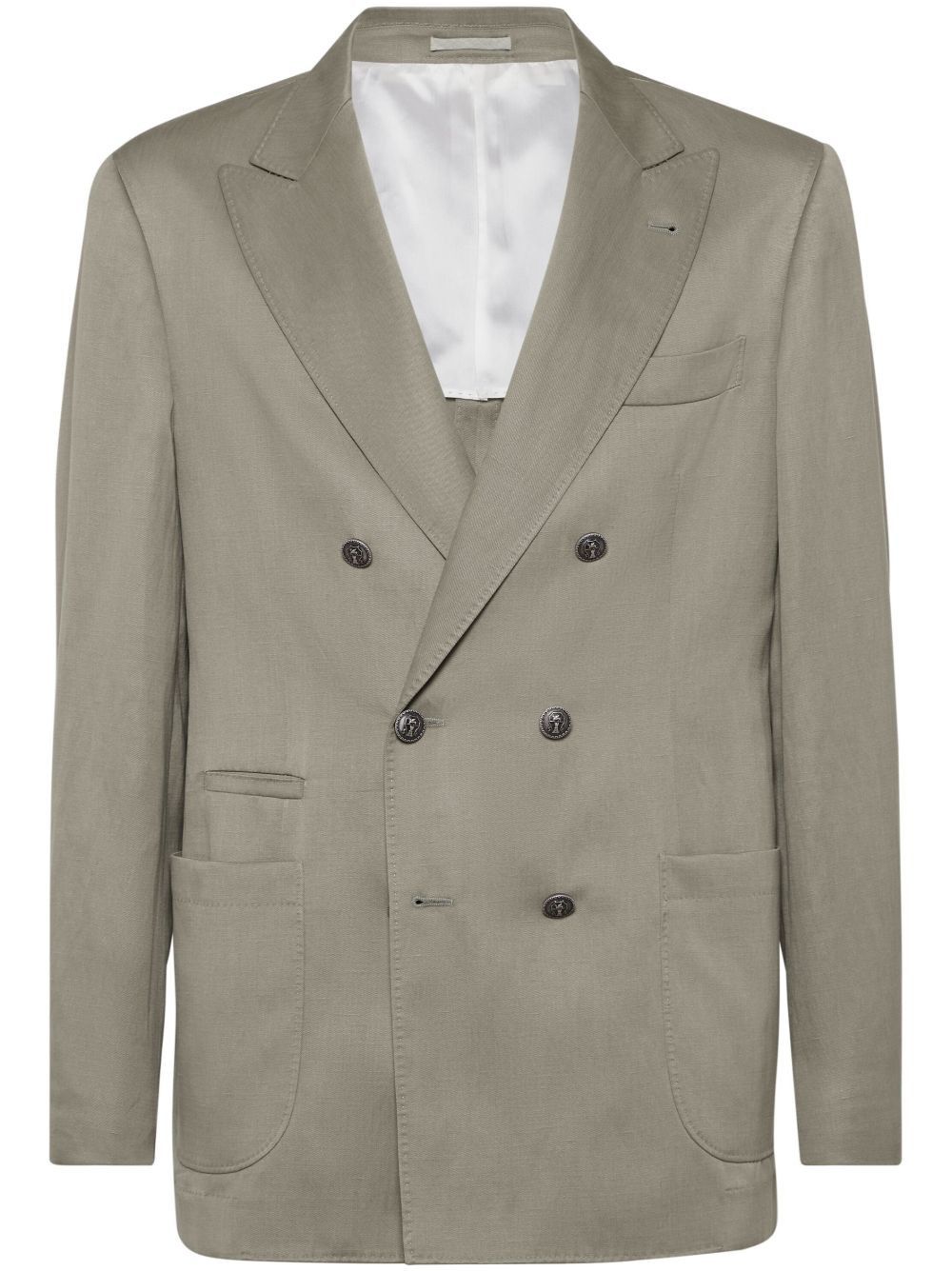 Brunello Cucinelli SILK AND LINEN JACKET Size US XXL / EU 58 / 5 - 1 Thumbnail