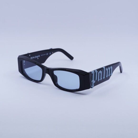 Palm Angels Palm Angels PERI007 ANGEL 1040 Sunglasses Black Rectangle Size ONE SIZE - 1 Thumbnail