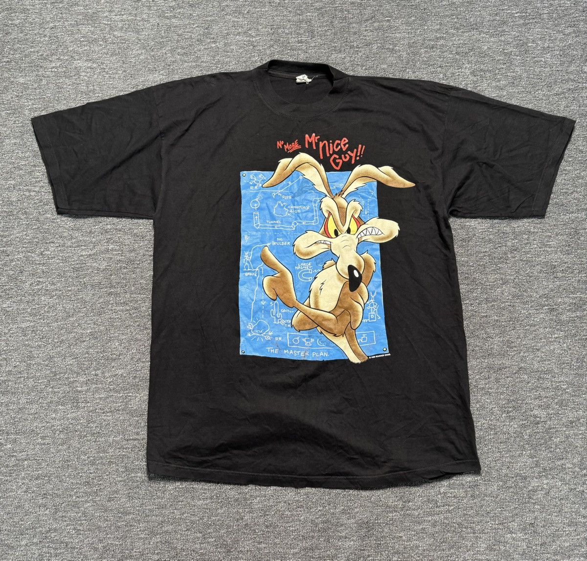 Warner Bros Vintage Wile Coyote “No More Mr. Nice Guy” Single Stitch Size US XXL / EU 58 / 5 - 1 Thumbnail