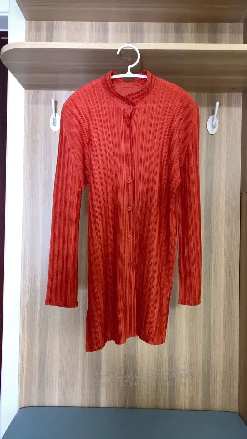 Issey Miyake Issey Miyake Orange-Red Top Size L / US 10 / IT 46 - 1 Thumbnail