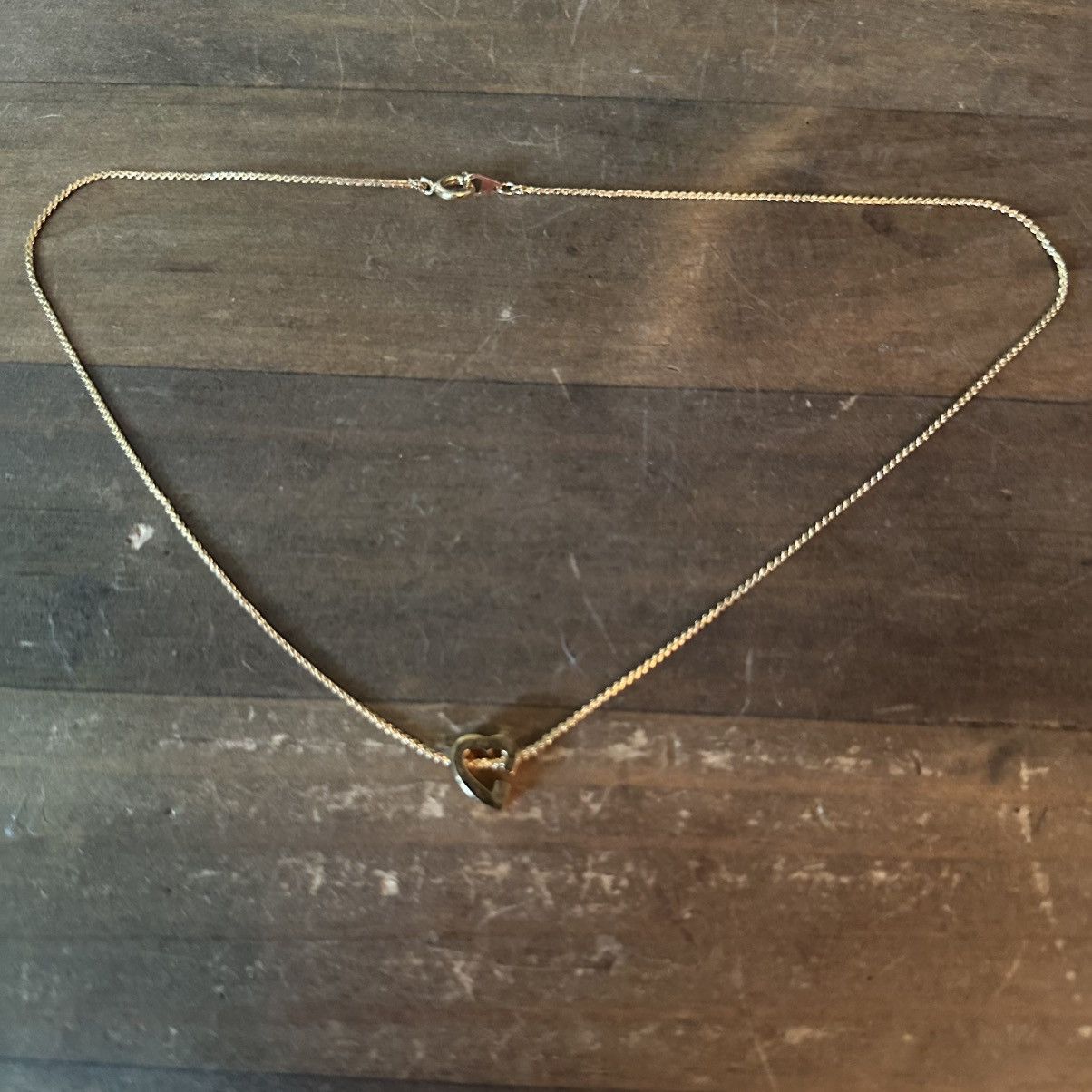 Vintage Vintage gold tone open heart pendant necklace Size ONE SIZE - 3 Thumbnail