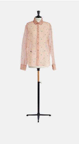 Dior o1w1db10924 Cotton Shirt With Bee in Pink Size XL / US 12-14 / IT 48-50 - 1 Thumbnail