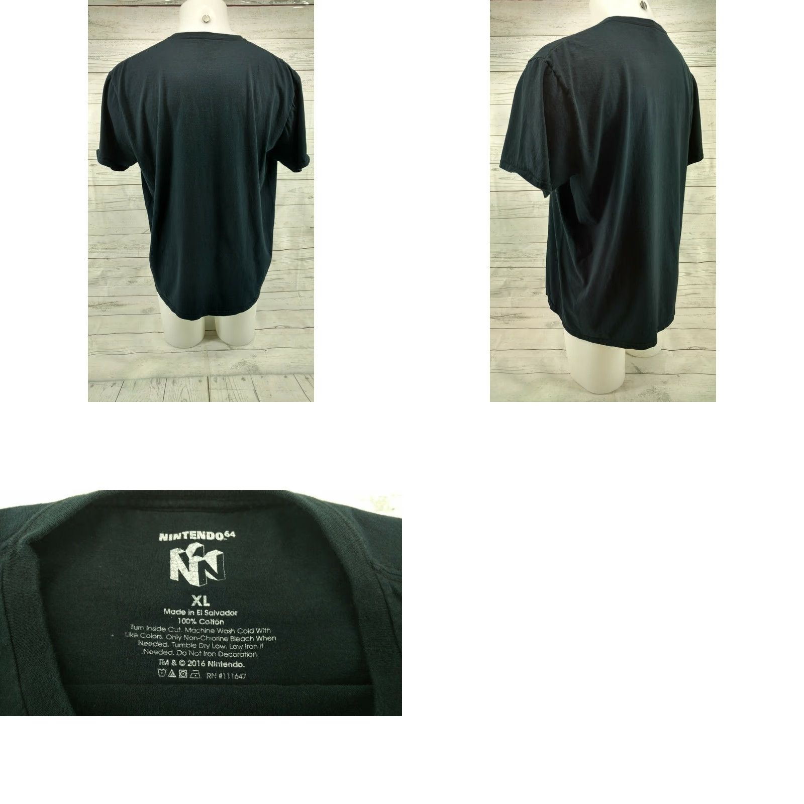 Nintendo NINTENDO 64 T-Shirt Black Distressed Cracked Logo XL Mens Short Sleeve Crew Neck 100% Cotton Vintage: No Size US XL / EU 56 / 4 - 8 Thumbnail