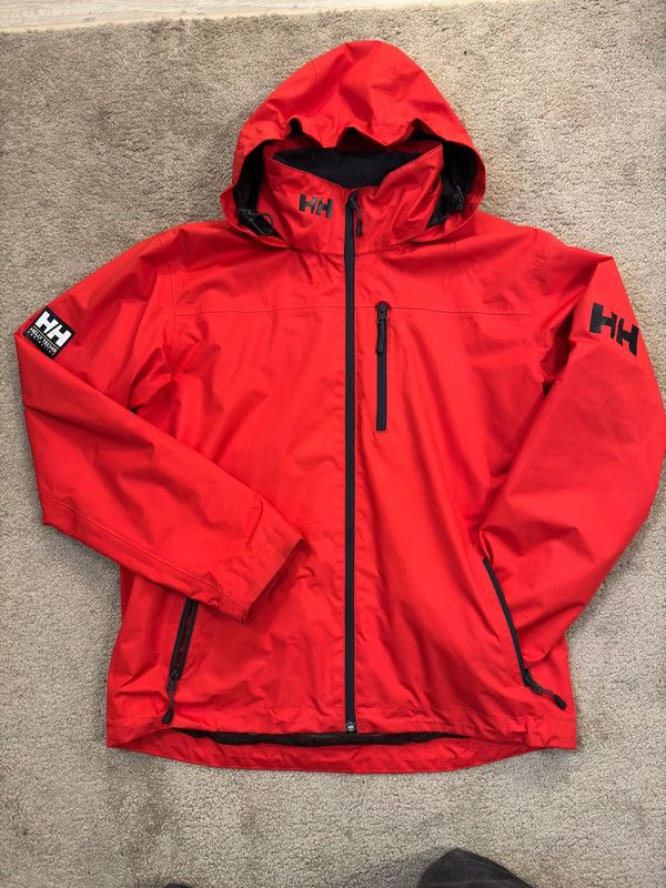 Helly Hansen Men's Windbreaker Jacket Coat Red Hooded Parka Ski Jacket L Size US L / EU 52-54 / 3 - 1 Thumbnail