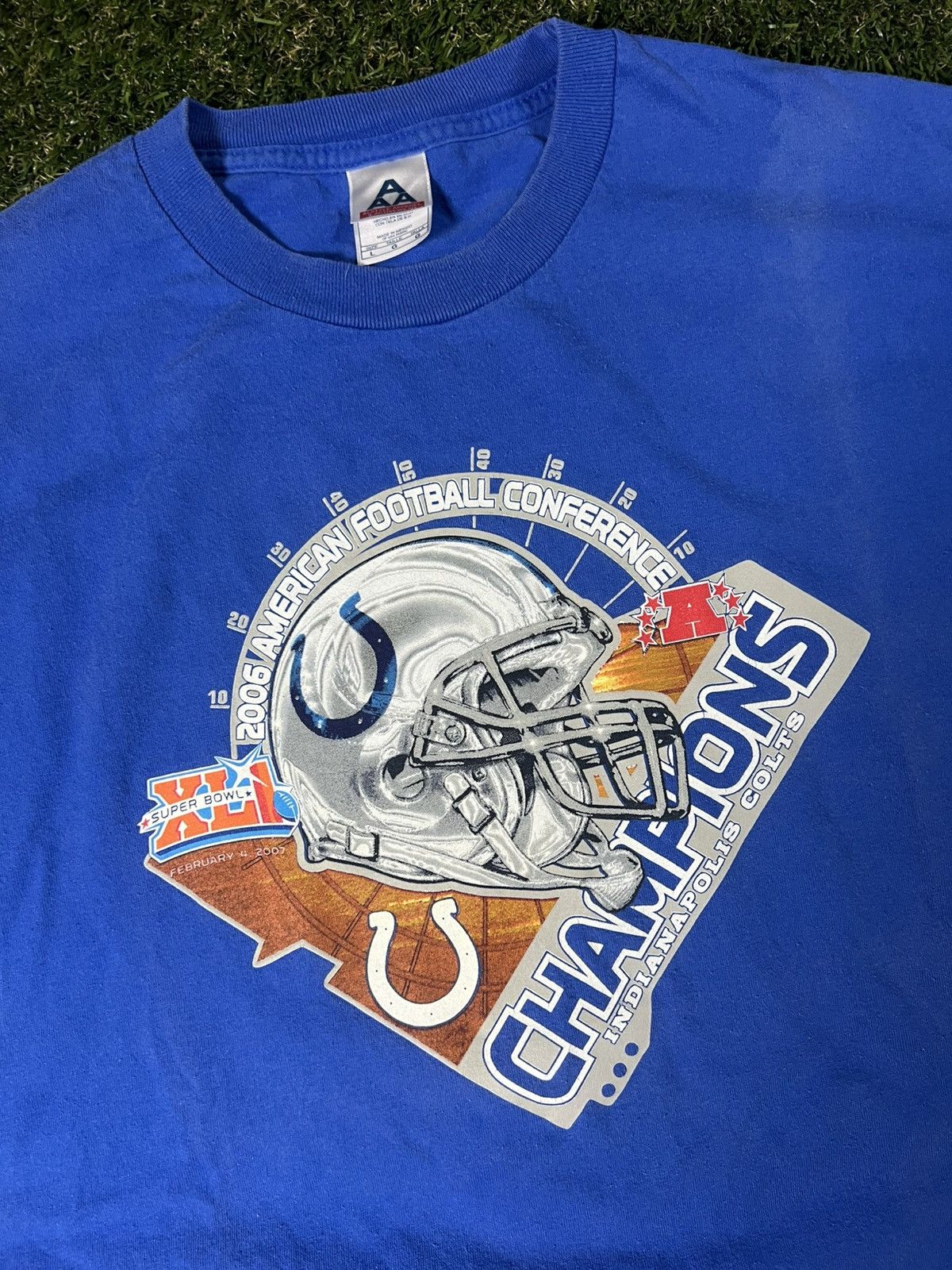 NFL Vintage Y2K Indianapolis Colts AFC Champion NFL Football Tee Size US L / EU 52-54 / 3 - 2 Thumbnail