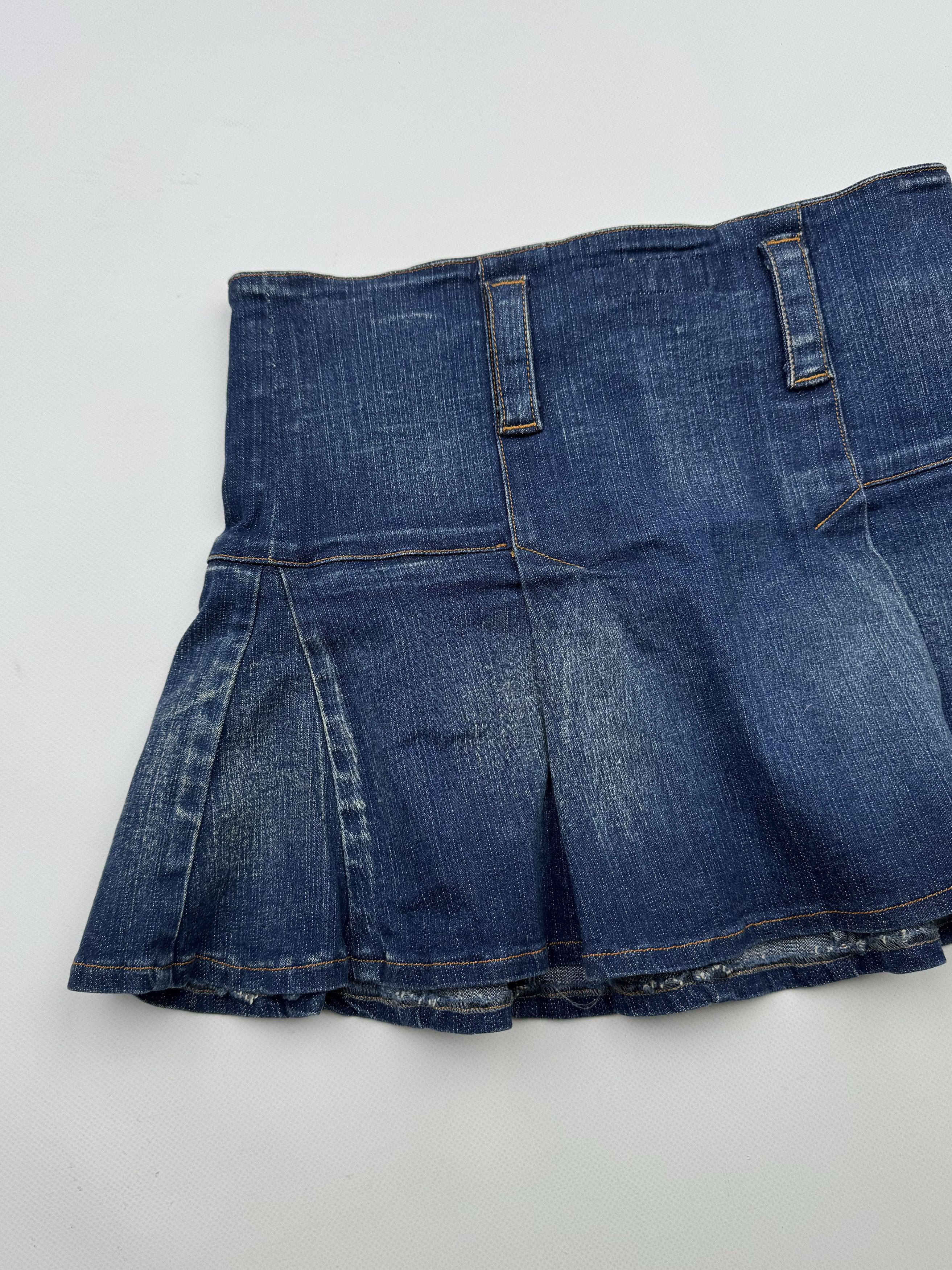90's Mini Flared Denim Skirt B33(V345)