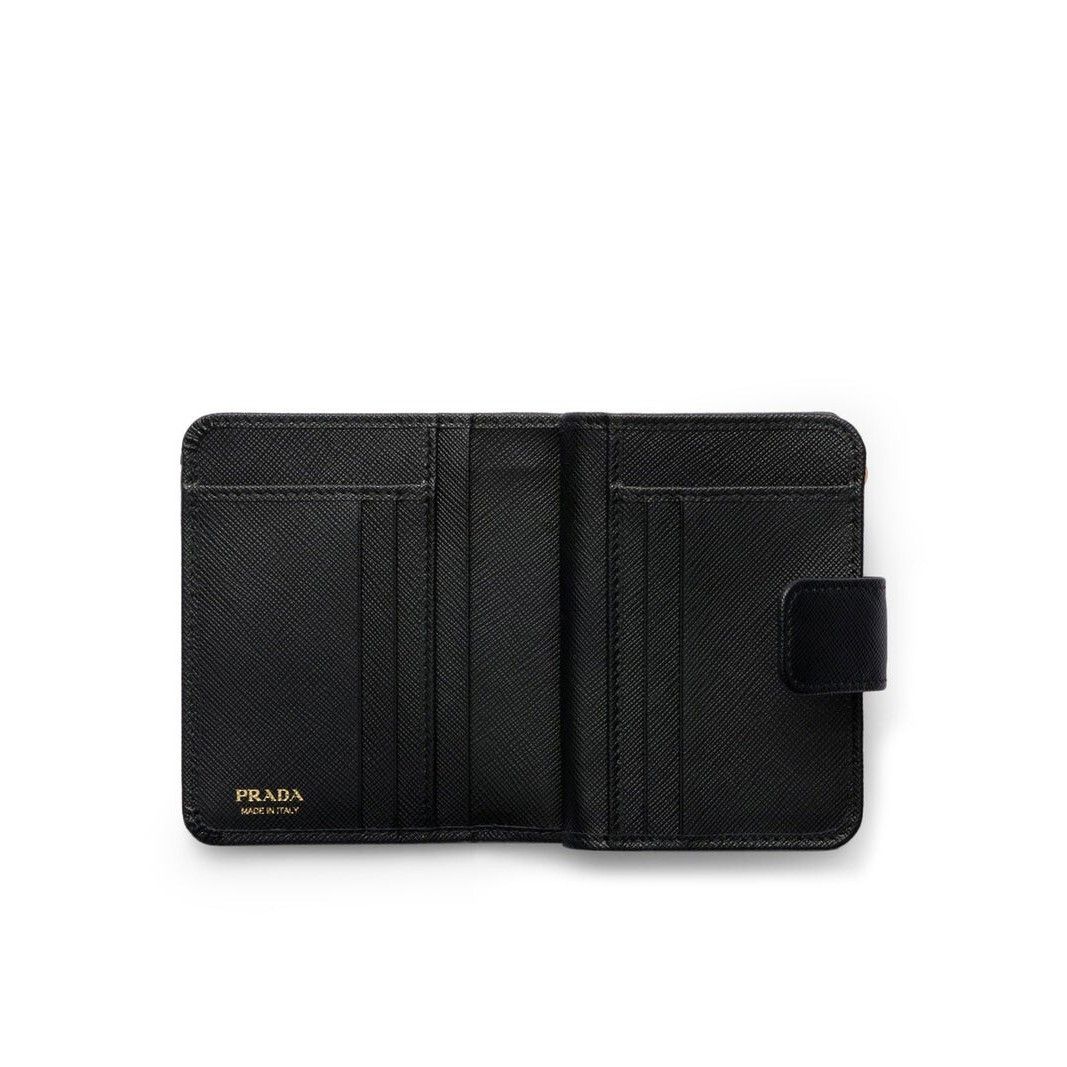 Prada PRADA Saffiano Black Leather Small Wallet New & Authentic Size ONE SIZE - 3 Thumbnail
