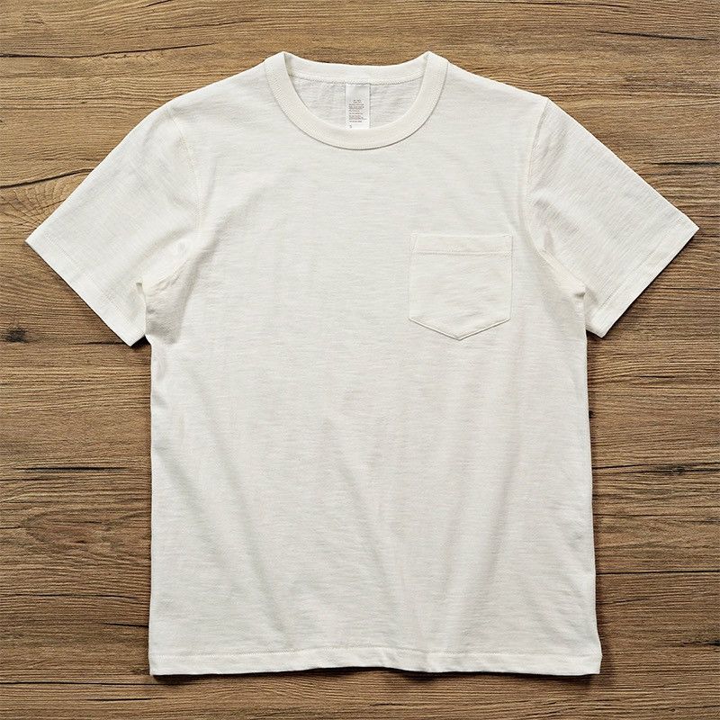 Japanese Brand Cotton Slub Single Stitch Pocket Tee Size US L / EU 52-54 / 3 - 1 Thumbnail