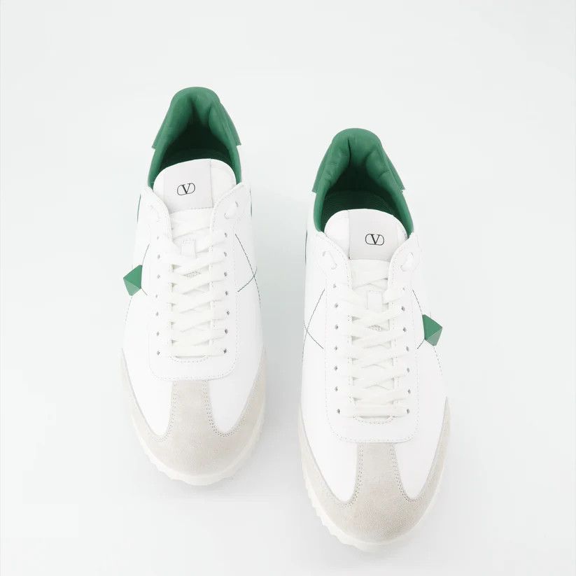 Valentino o1y0525 Low-Top Sneakers in White/Green Size US 6.5 / EU 39-40 - 5 Thumbnail