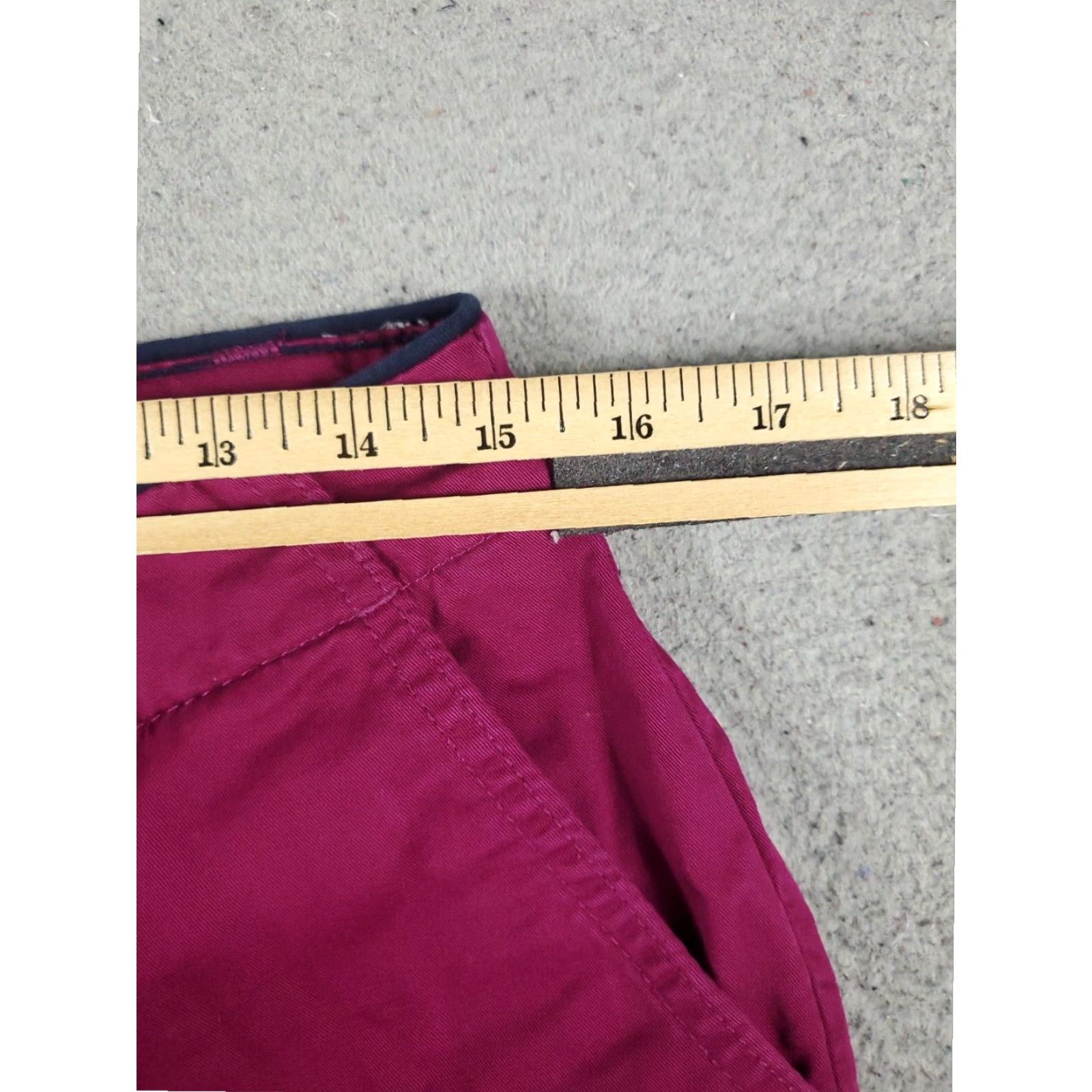 Tommy Hilfiger Tommy Hilfiger Chino Pants Womens Regular 4 Purple Straight Leg Flat Front Cotton Size 27" / US 4 / IT 40 - 4 Thumbnail