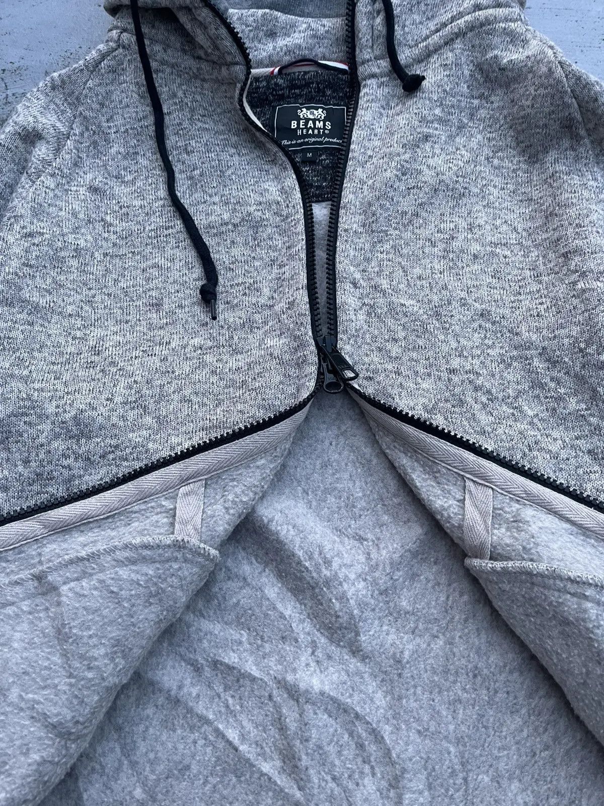 Beams Japan Beams Heart Japan High Neck Fleece Hoodie - Grey Heather Size US S / EU 44-46 / 1 - 6 Thumbnail