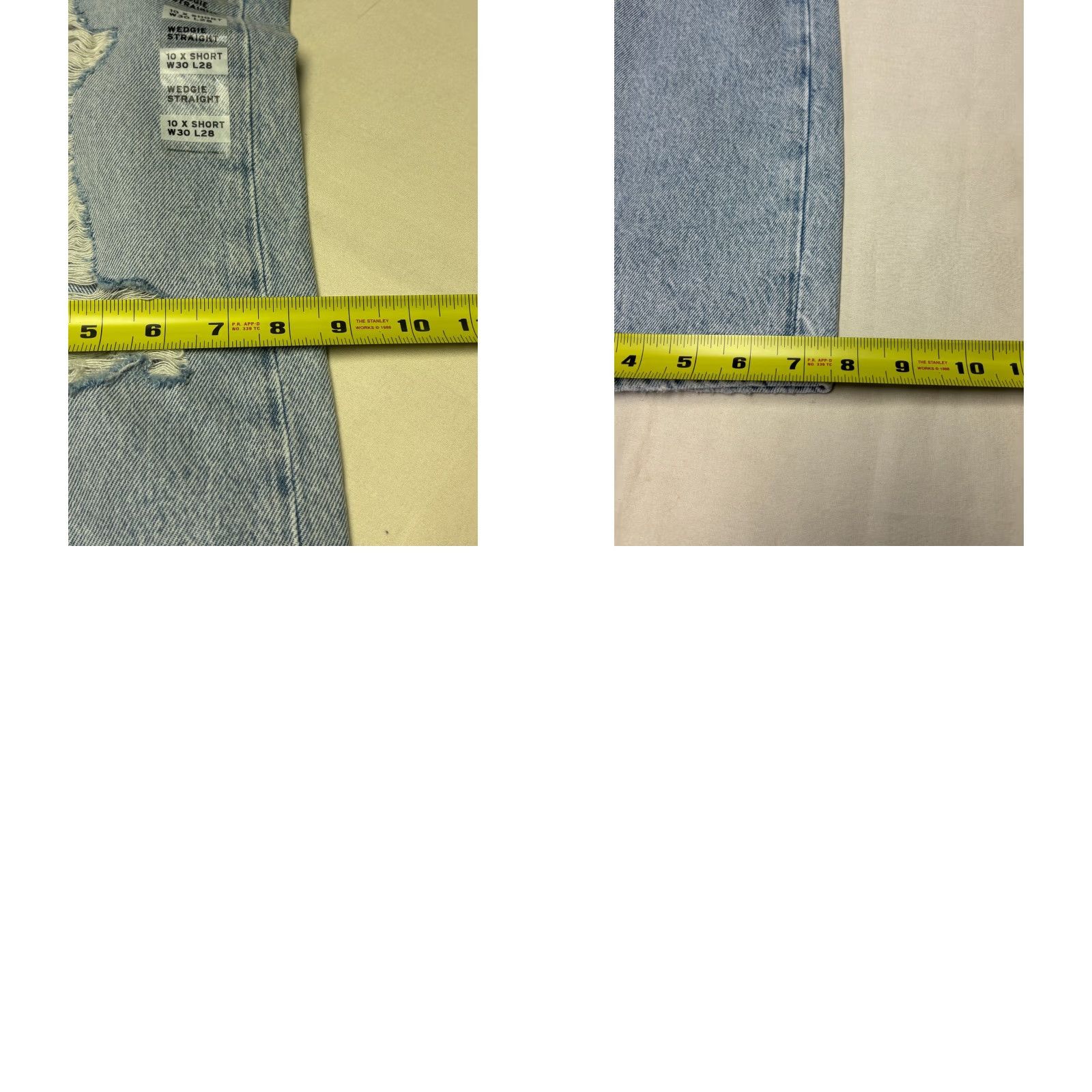 Levi's NWT Levi's Wedgie Straight Jeans Womens 31 Light Wash Distressed 5-Pocket High Rise 100% Cotton Denim Modern Grunge 28 Inseam Size 24" / US 00 / IT 34 - 10 Thumbnail