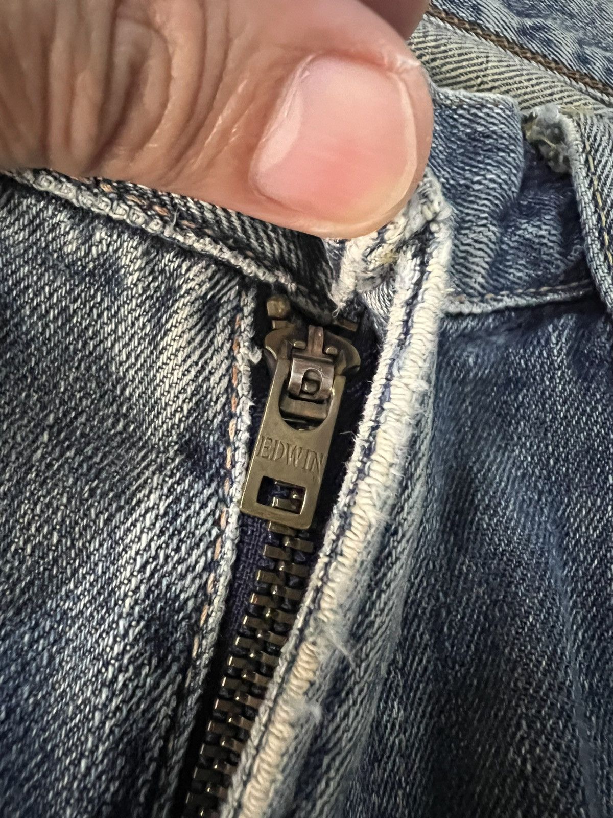 Edwin Edwin 505xx Selvedge Distressed Faded Jean Size US 31 - 20 Thumbnail