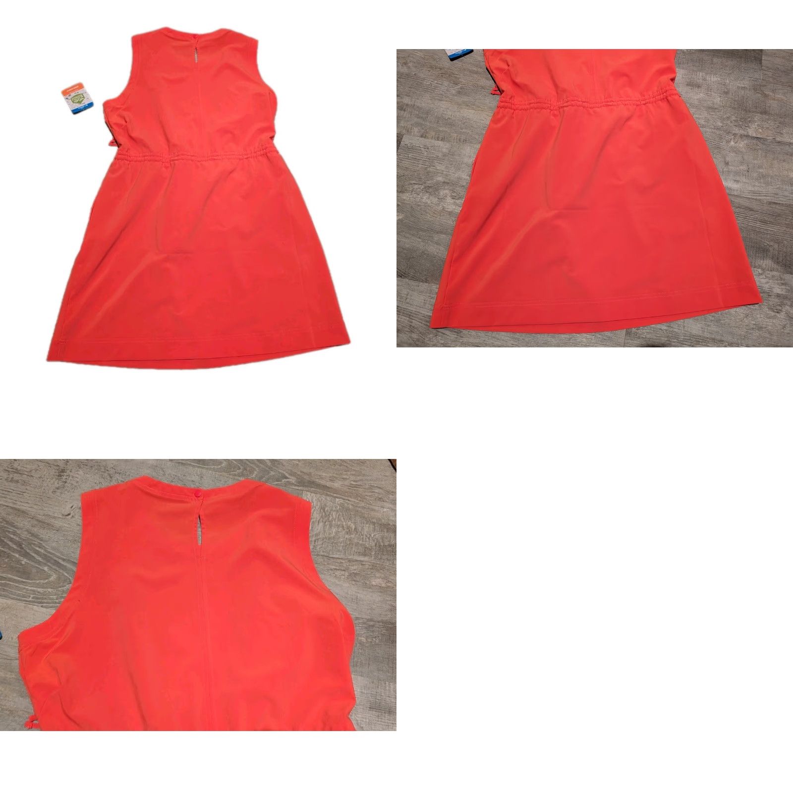 Vintage Columbia Bogota Bay Dress Women L Peach Tank Sleeveless Knee NWT Tie Waist Size L / US 10 / IT 46 - 9 Thumbnail