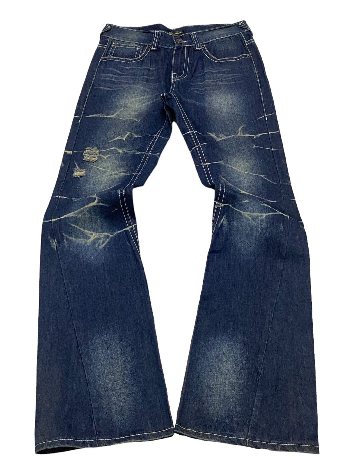 Hysteric Glamour Flare Black Crobot Japan Jean Whisker Honeycomb Style Size US 31 - 1 Thumbnail