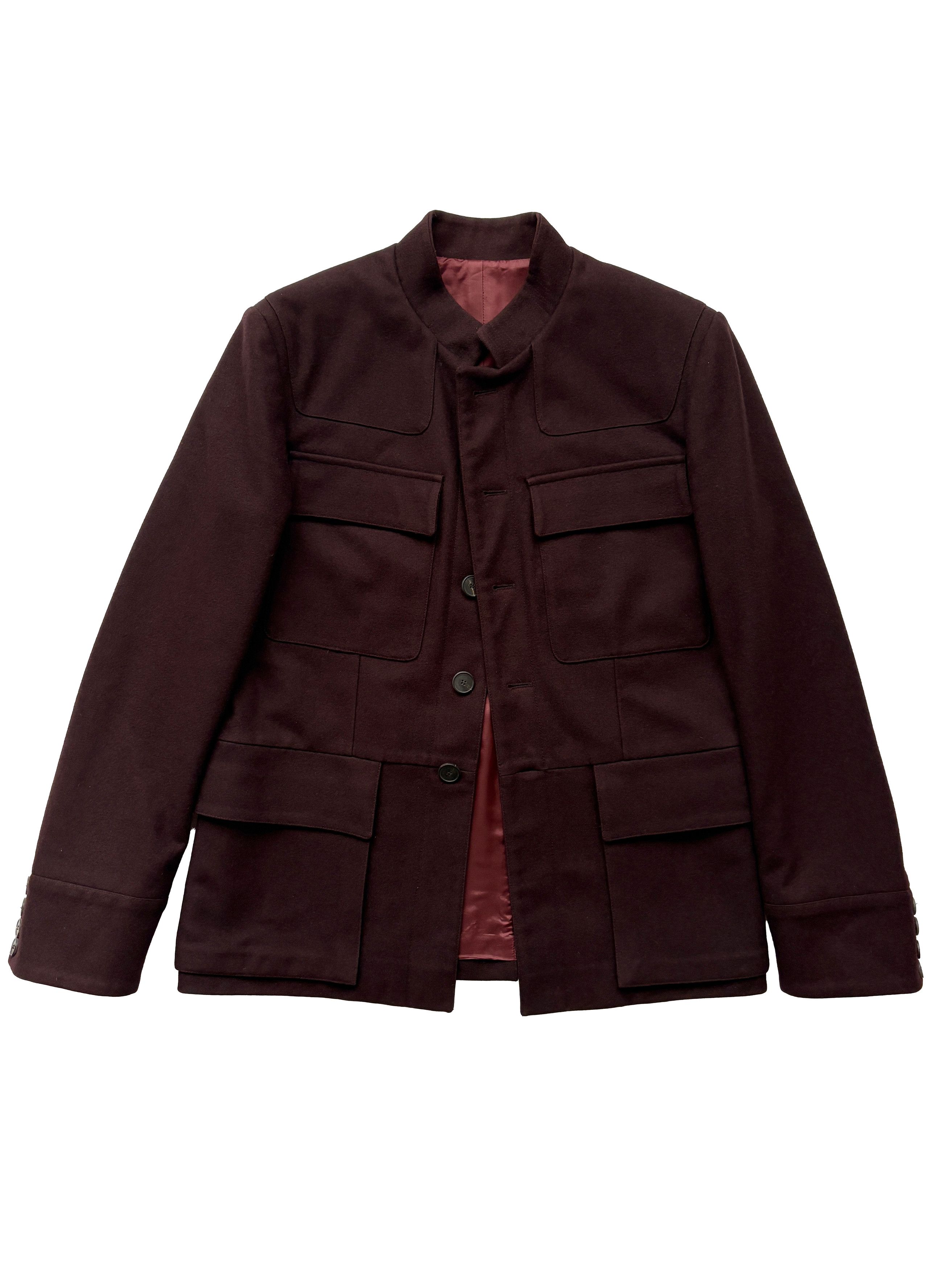Yves Saint Laurent ⚡️QUICK SALE⚡️YSL Rive Gauche Hedi Slimane Burgundy Coat Size US S / EU 44-46 / 1 - 2 Thumbnail