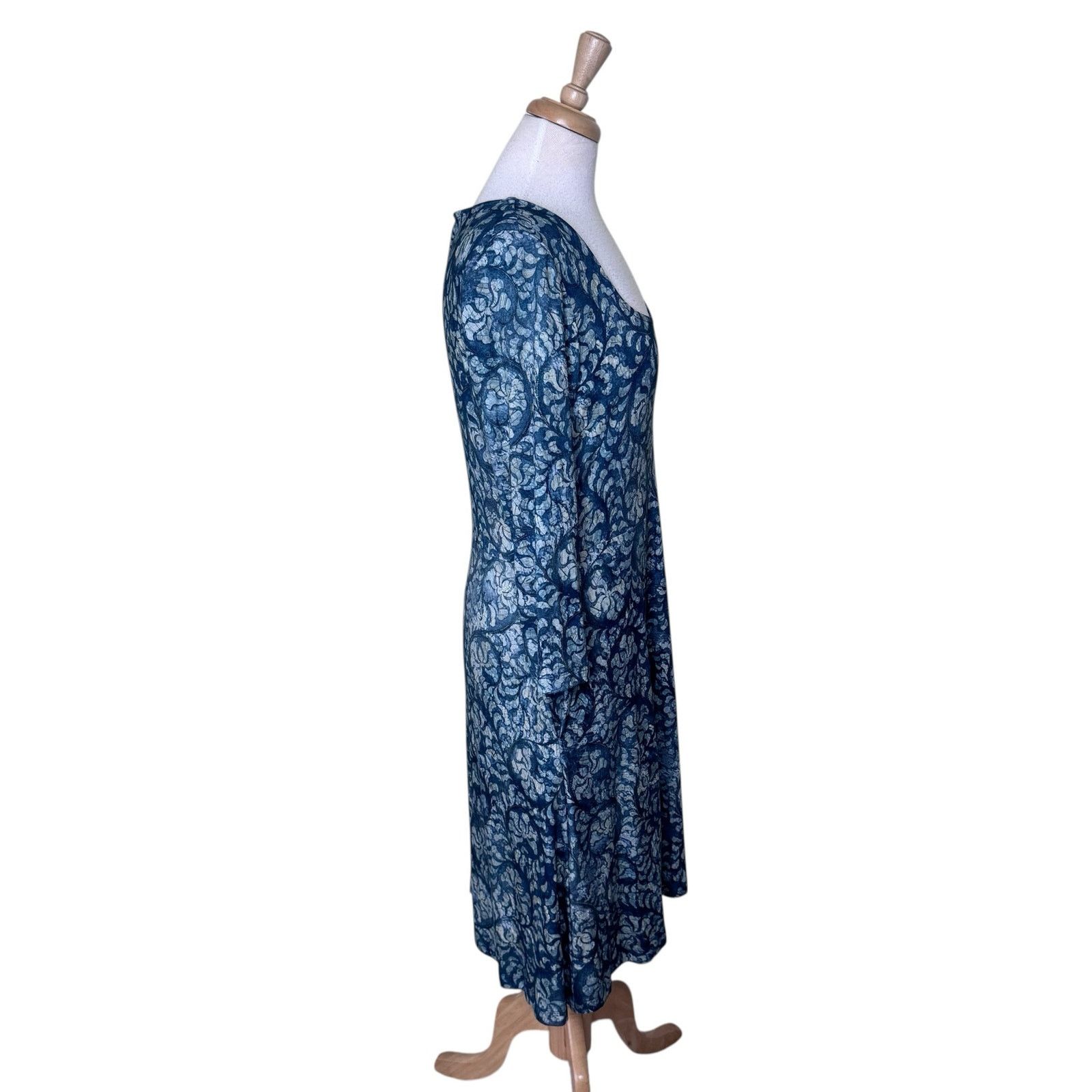 Other PERUVIAN CONNECTION Sant'Elia Jersey Dress Blue Green Medium Size M / US 6-8 / IT 42-44 - 5 Thumbnail