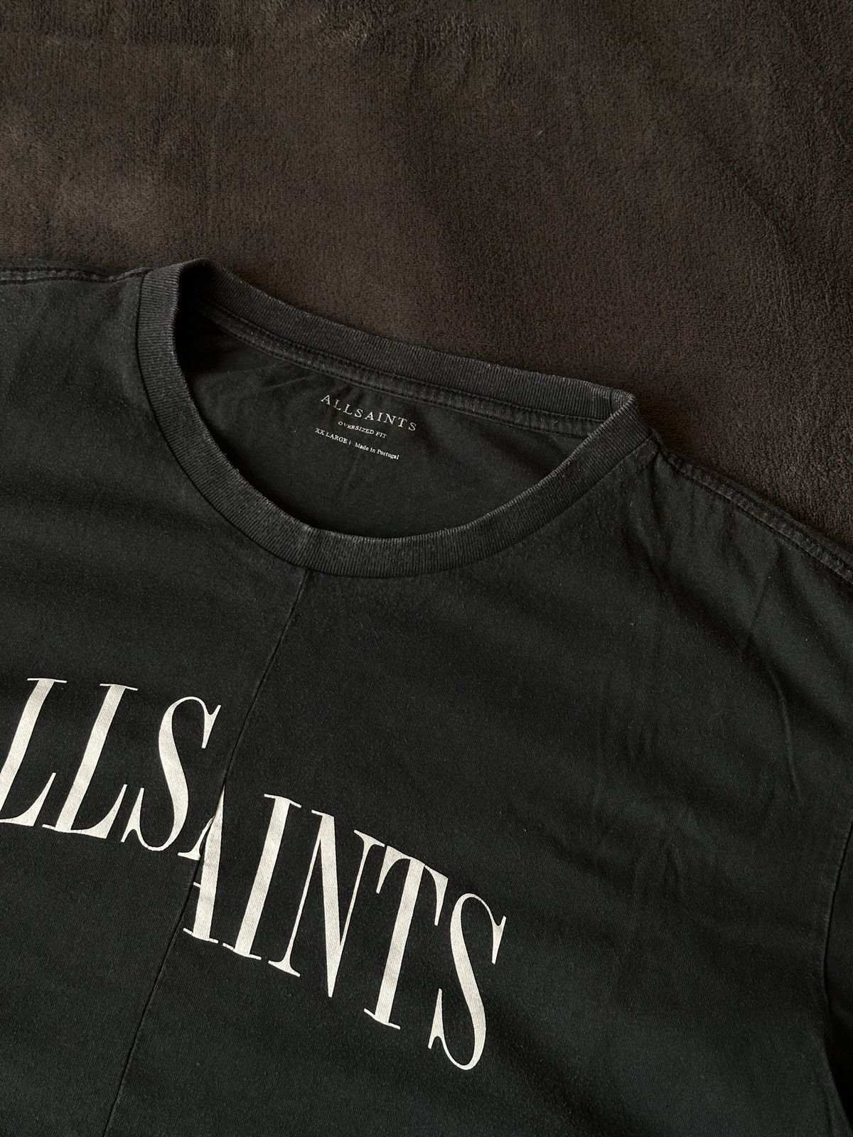 Allsaints × Vintage Vintage Y2K Faded Allsaints Tee Logo Luxury Size US XXL / EU 58 / 5 - 5 Thumbnail