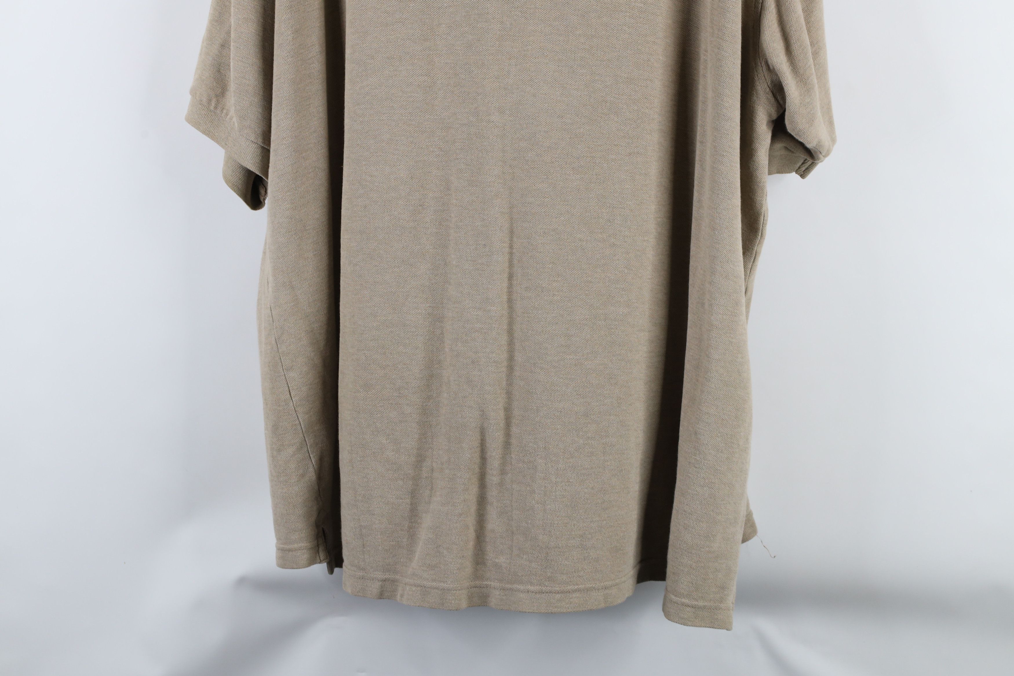 Vintage Vintage 90s Streetwear Blank Pique Cotton Polo Shirt Beige Size US XL / EU 56 / 4 - 12 Thumbnail