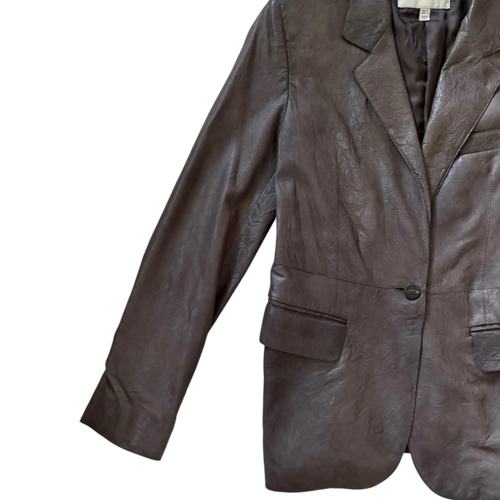 Burberry Burberry London Made in Italy Brown Leather Blazer Size 8 Size M / US 6-8 / IT 42-44 - 7 Thumbnail