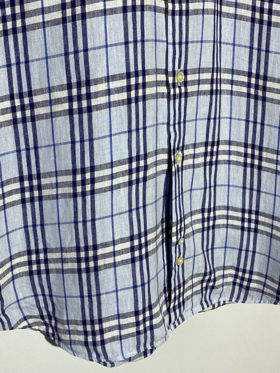 Burberry Burberry London All Over Checked Linen Shirt Rare Item Size US L / EU 52-54 / 3 - 8 Thumbnail