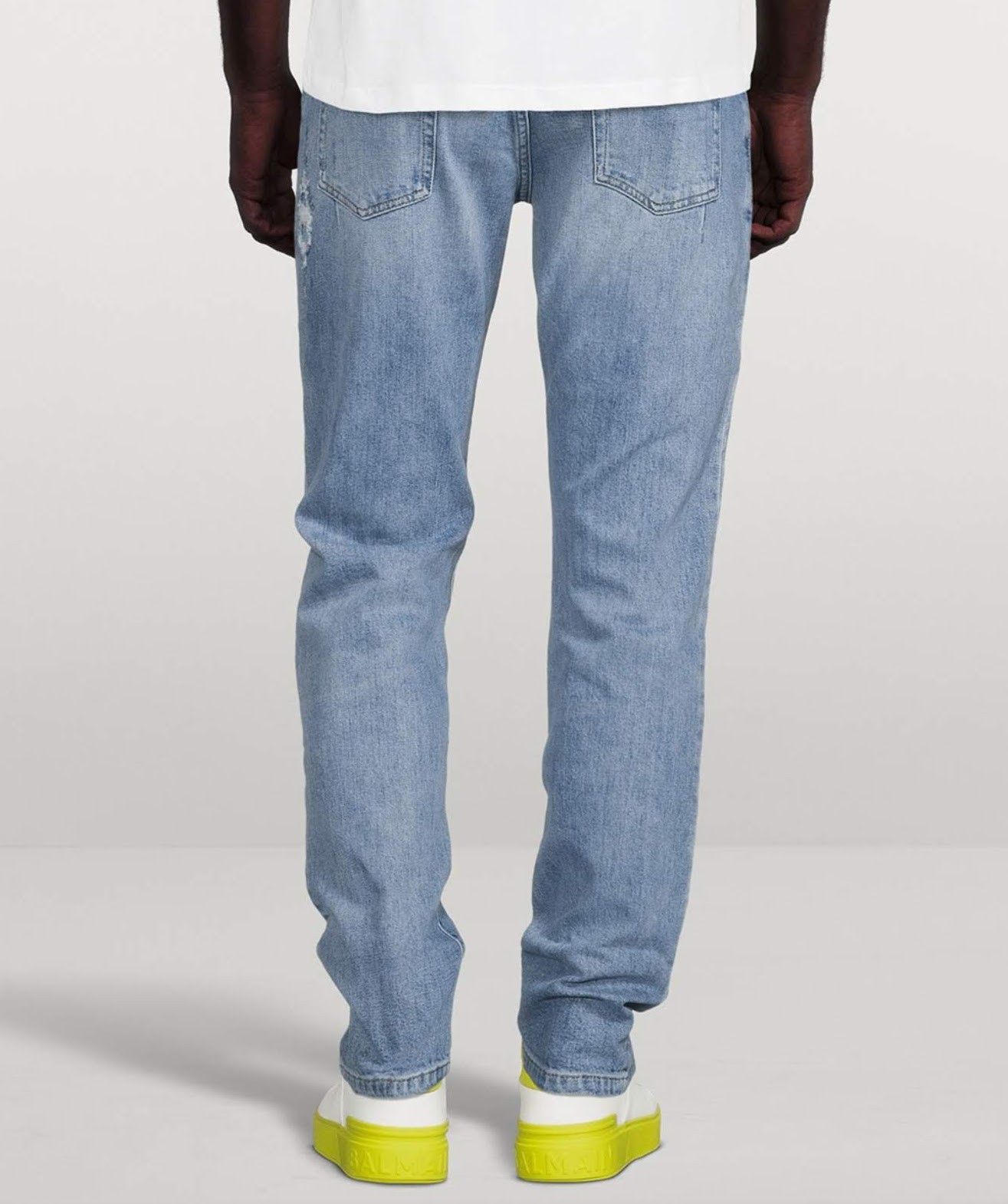 Balmain Slim Fit Ripped Jeans with Monogram Pattern Size US 34 / EU 50 - 2 Thumbnail