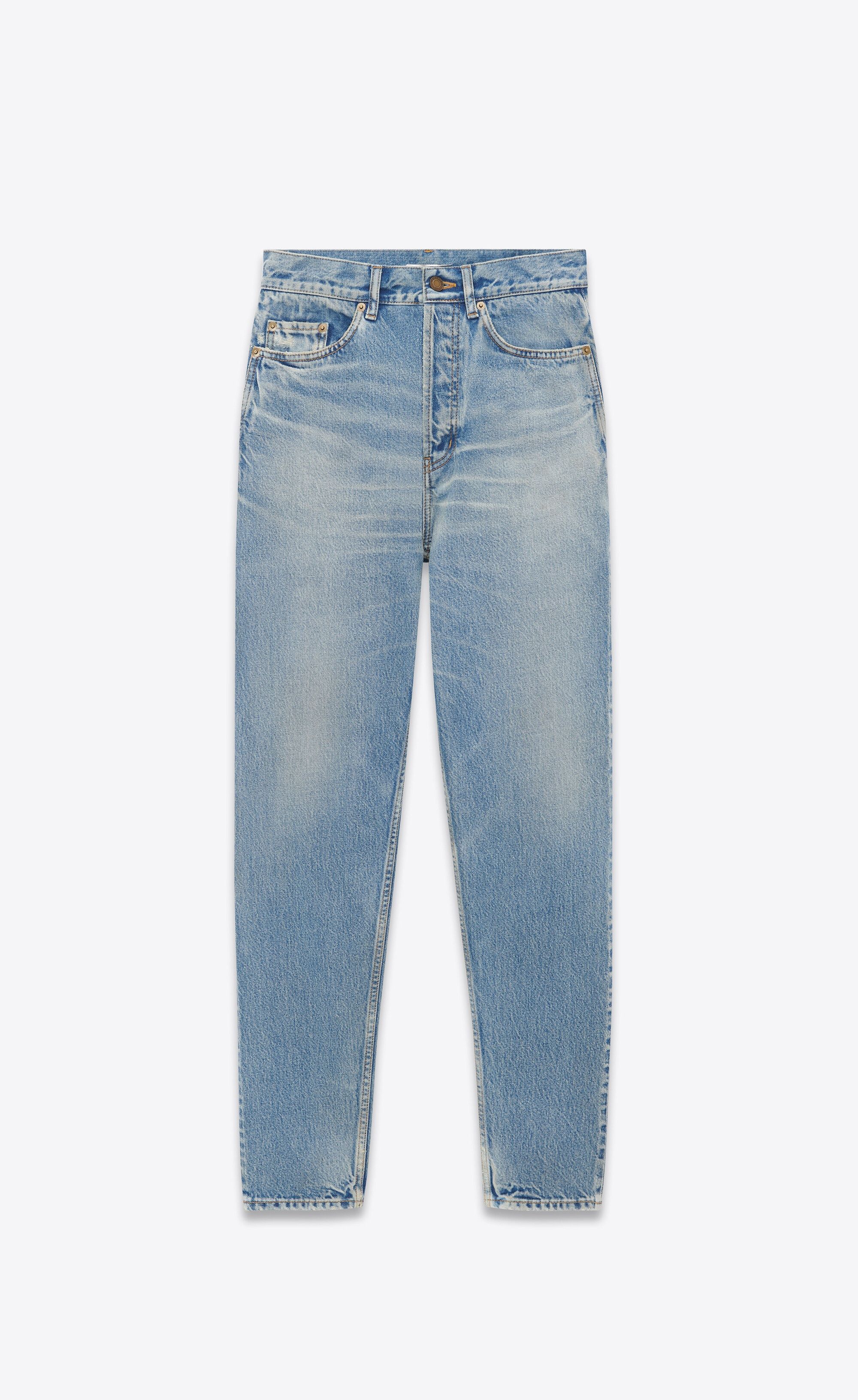 Saint Laurent Paris o1s1wg110125 751031 Cropped Jeans in Sunny Denim Sky Blue Size US 34 / EU 50 - 1 Thumbnail